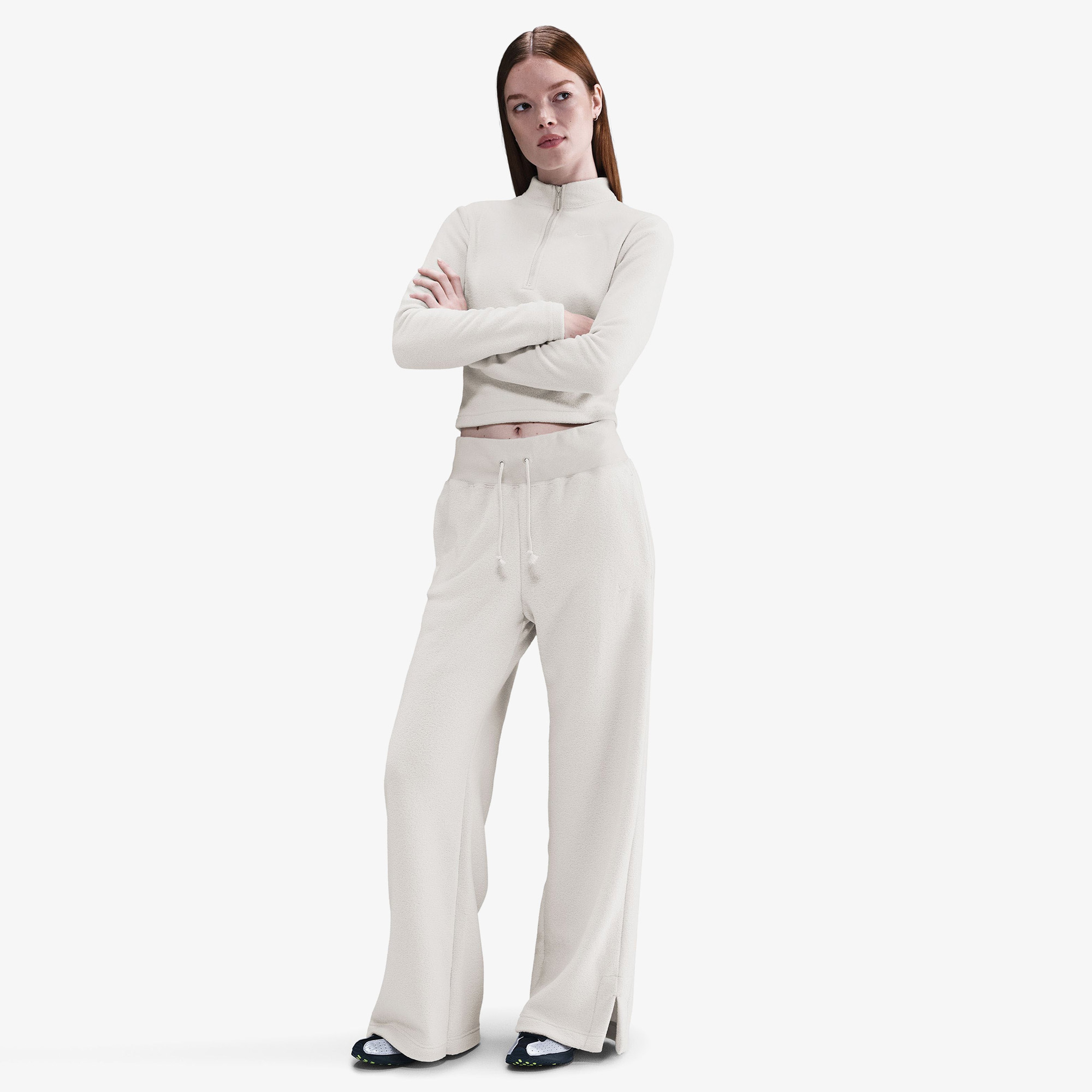 Nike Sportswear Phoenix Plush Kadın Krem Rengi Eşofman Altı