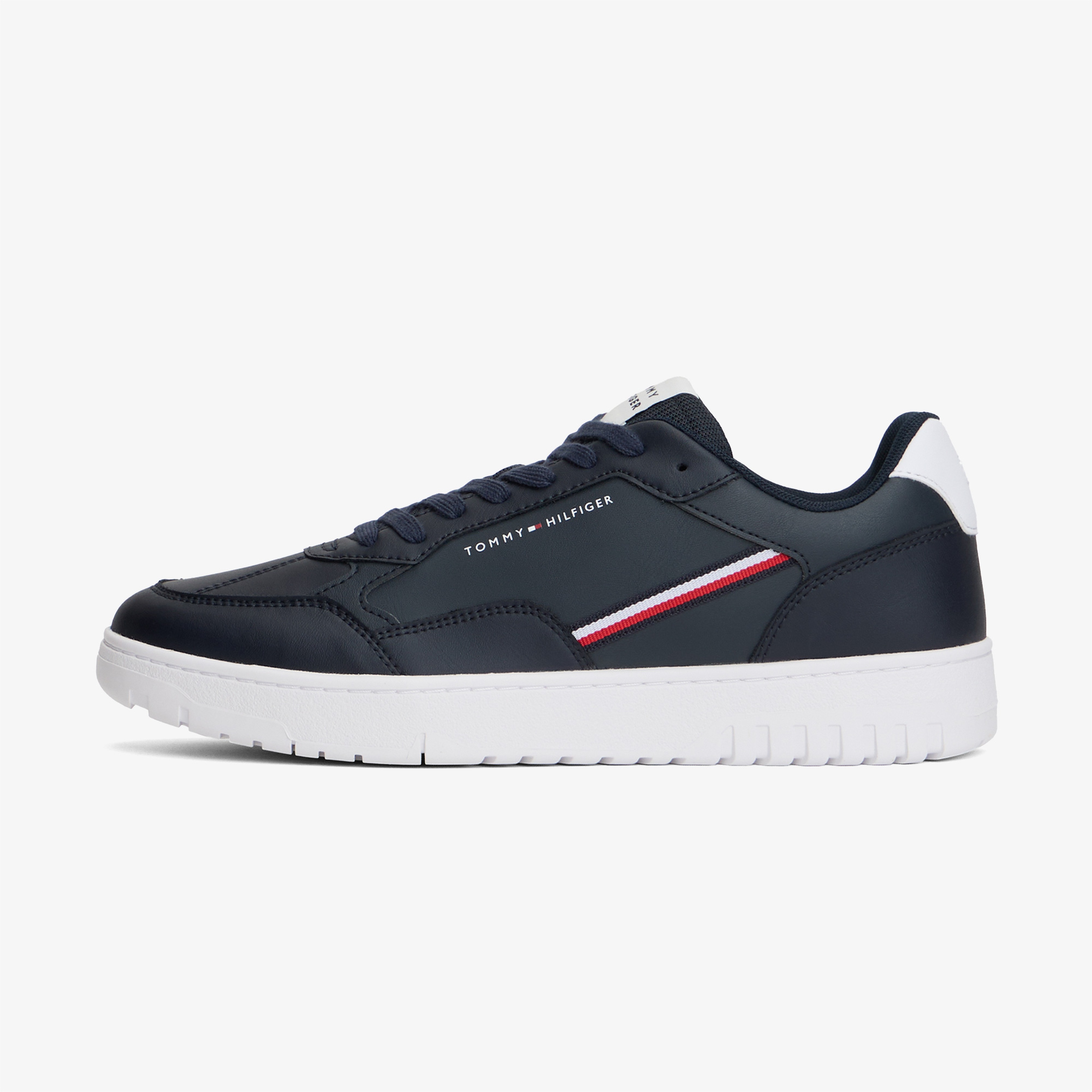 Tommy Hilfiger Basket Core Stripes Erkek Lacivert Sneaker