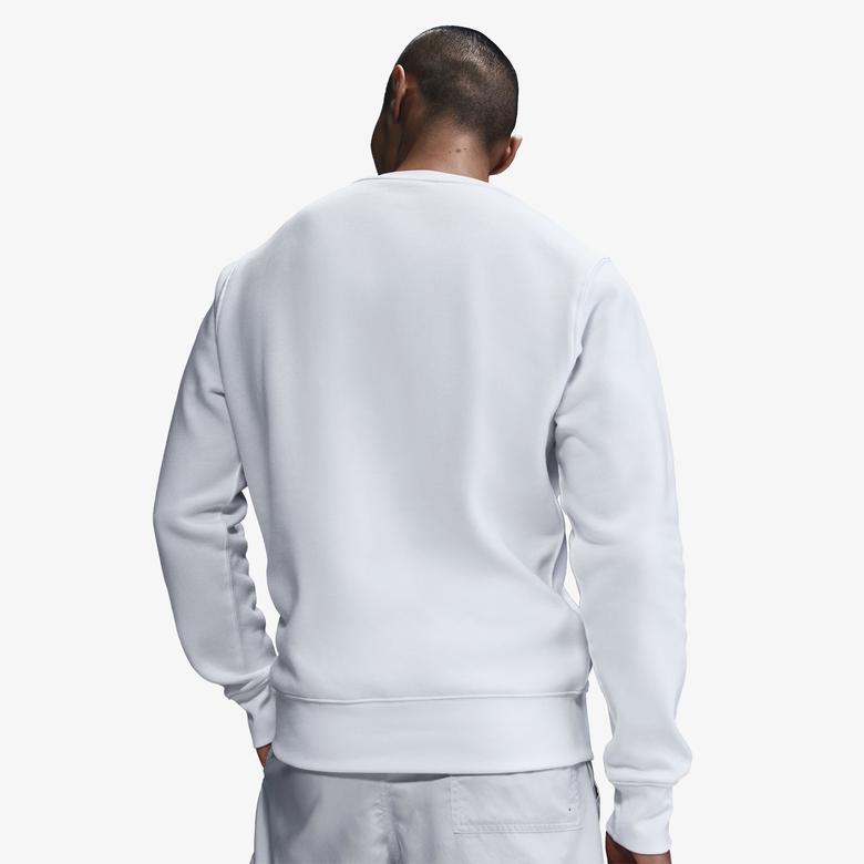 Nike Club Fleece Crew Erkek Beyaz Sweatshirt