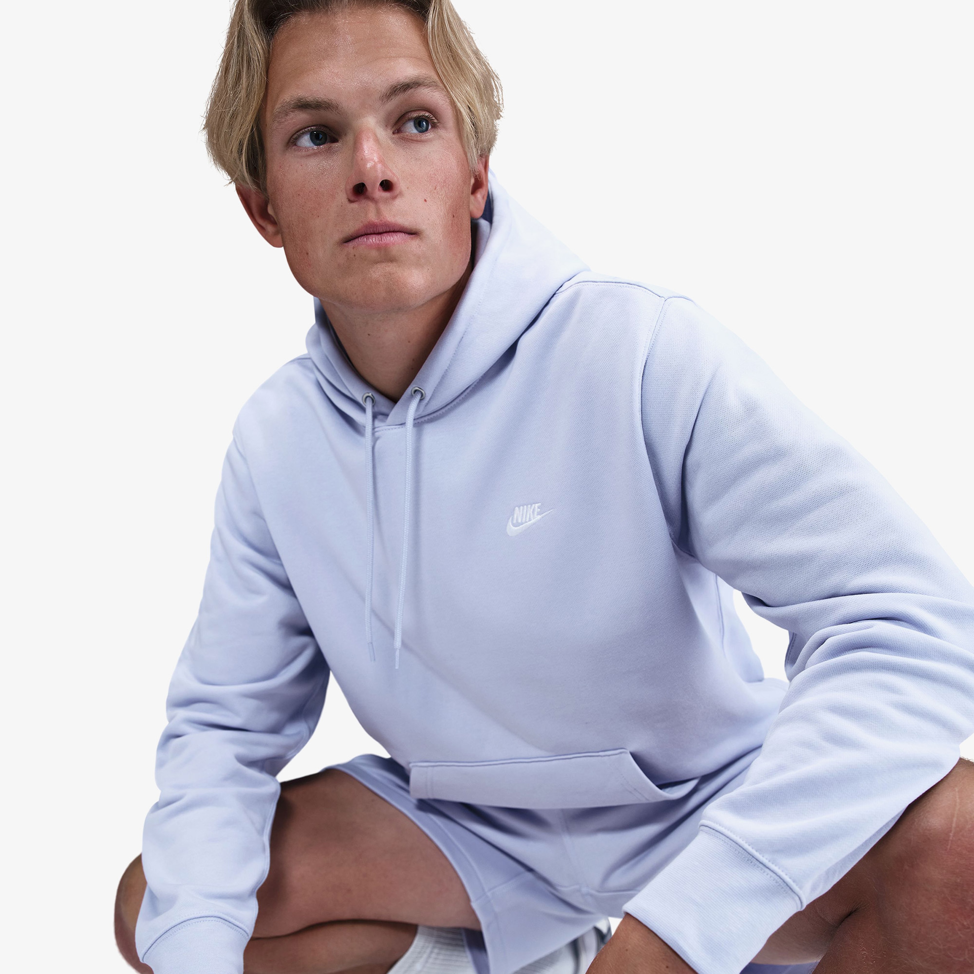 Nike Club Erkek Gri Hoodie