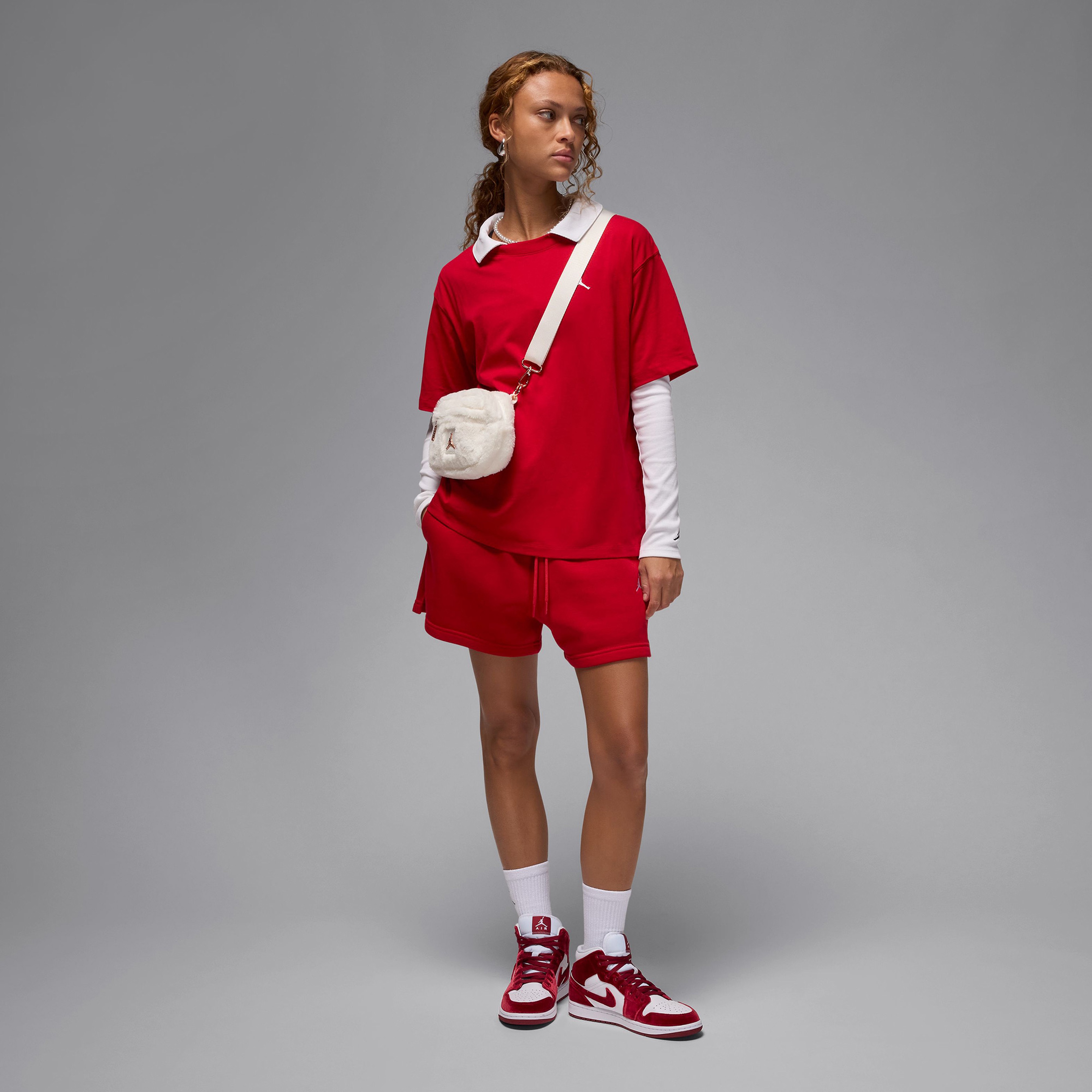 Jordan Essentials Kadın Kırmızı T-Shirt