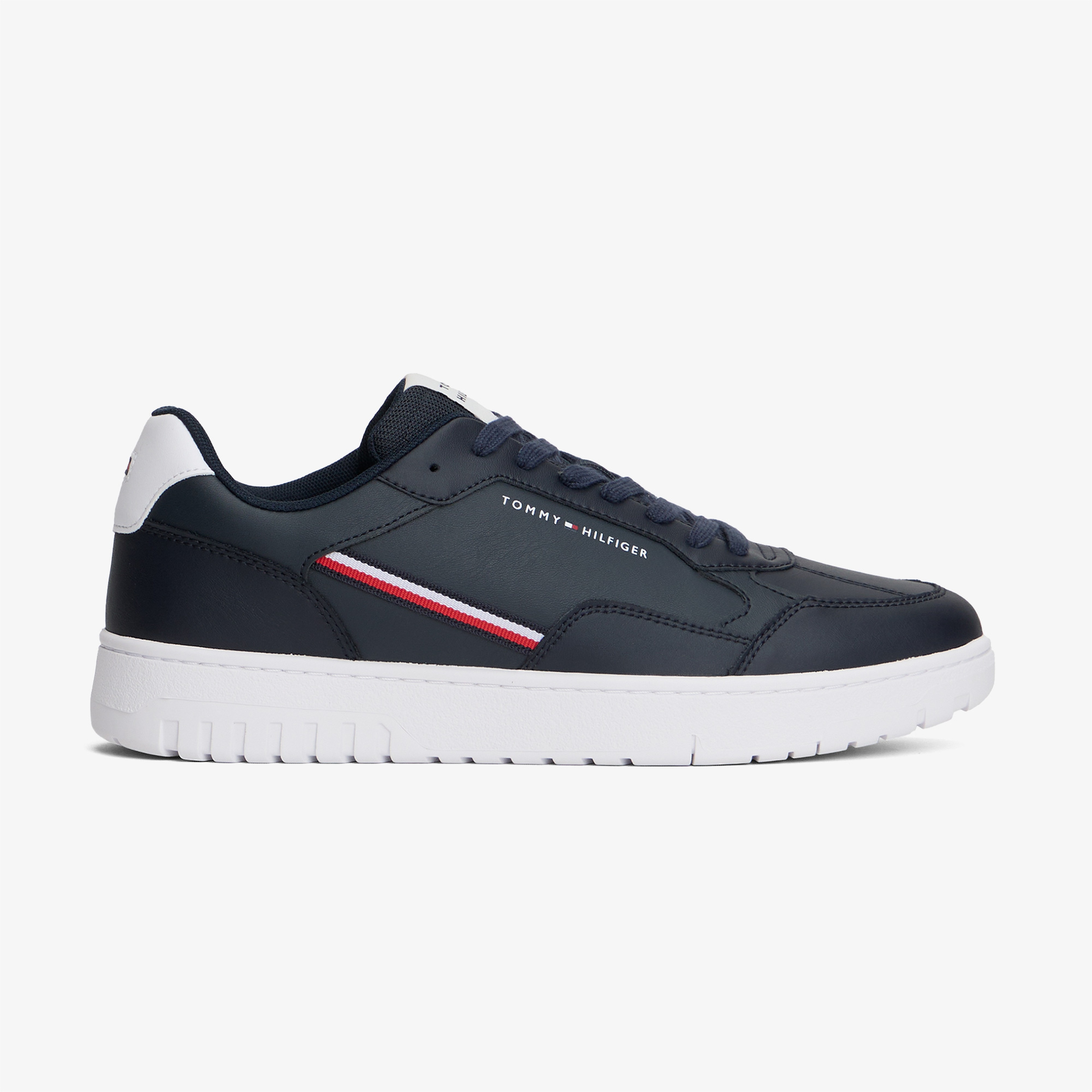 Tommy Hilfiger Basket Core Stripes Erkek Lacivert Sneaker