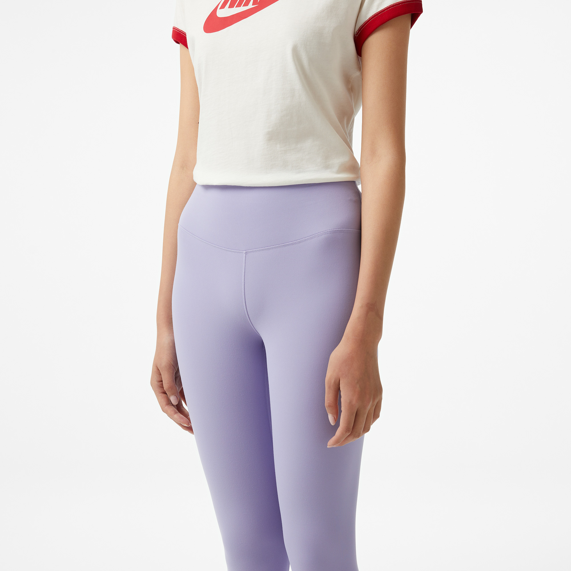 Nike Dri-FIT One Hr Tight Wt Kadın Mor Antrenman Taytı