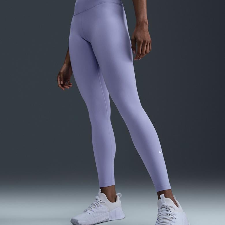 Nike Dri-FIT One Hr Tight Wt Kadın Mor Antrenman Taytı