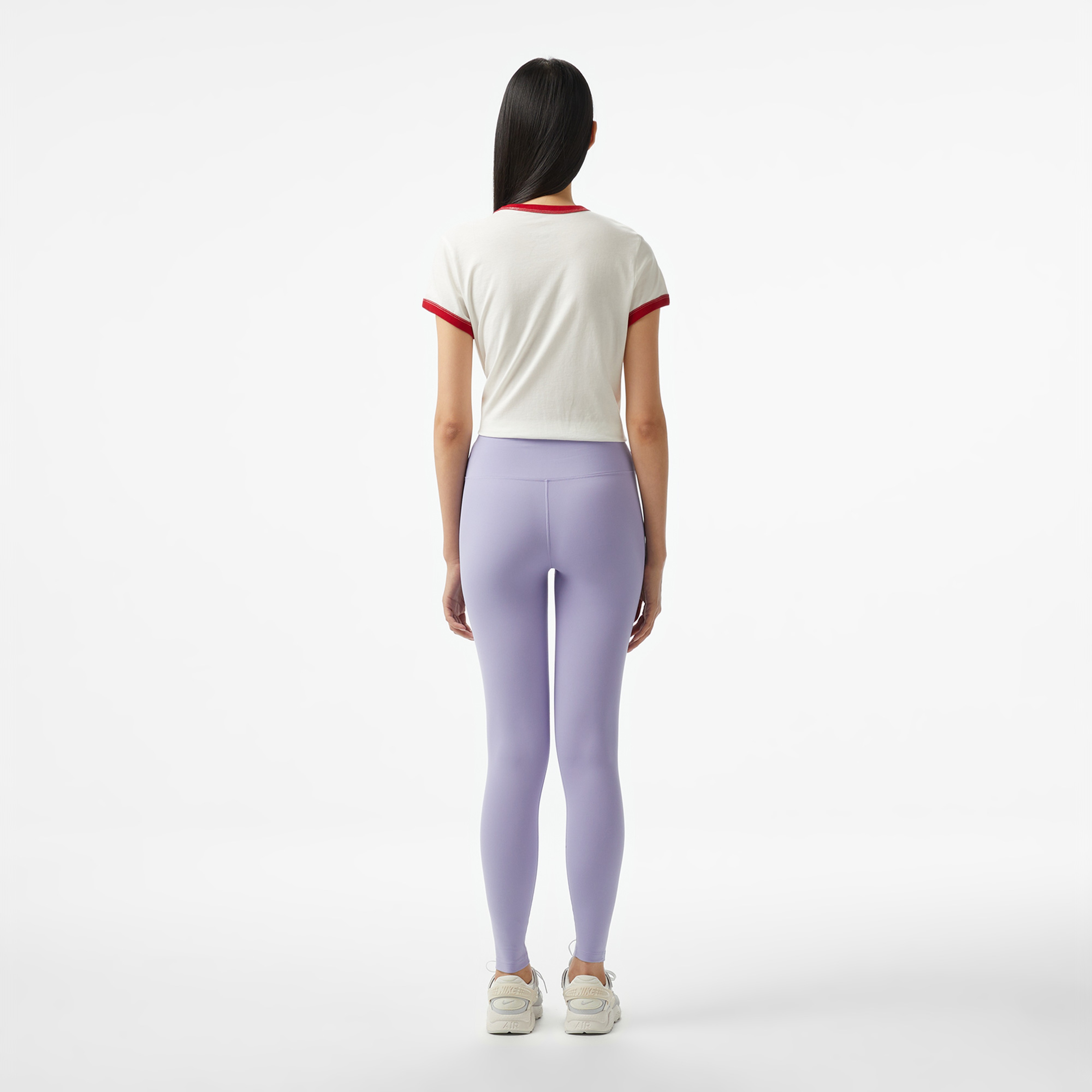 Nike Dri-FIT One Hr Tight Wt Kadın Mor Antrenman Taytı