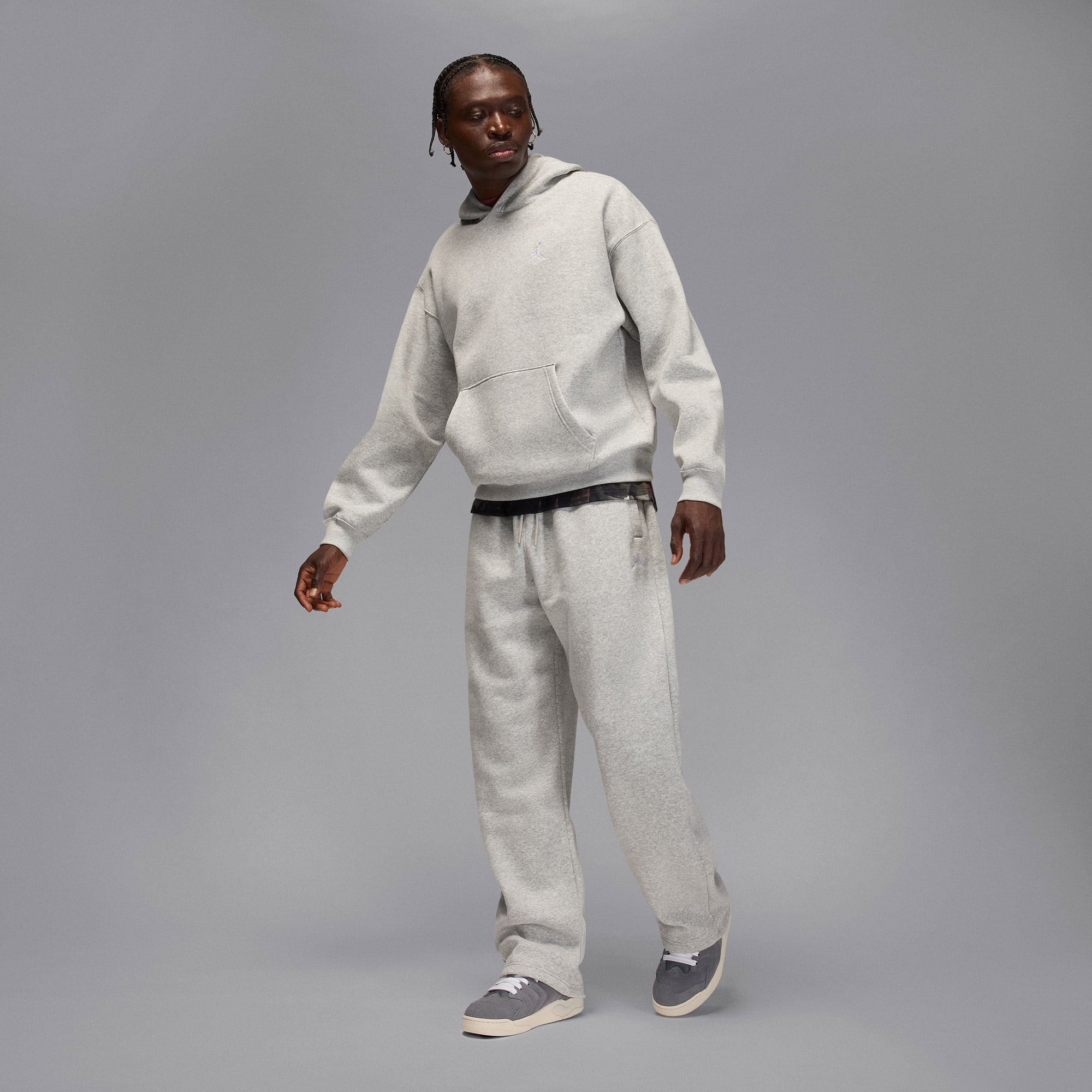 Jordan Brooklyn Fleece Erkek Gri Sweatshirt