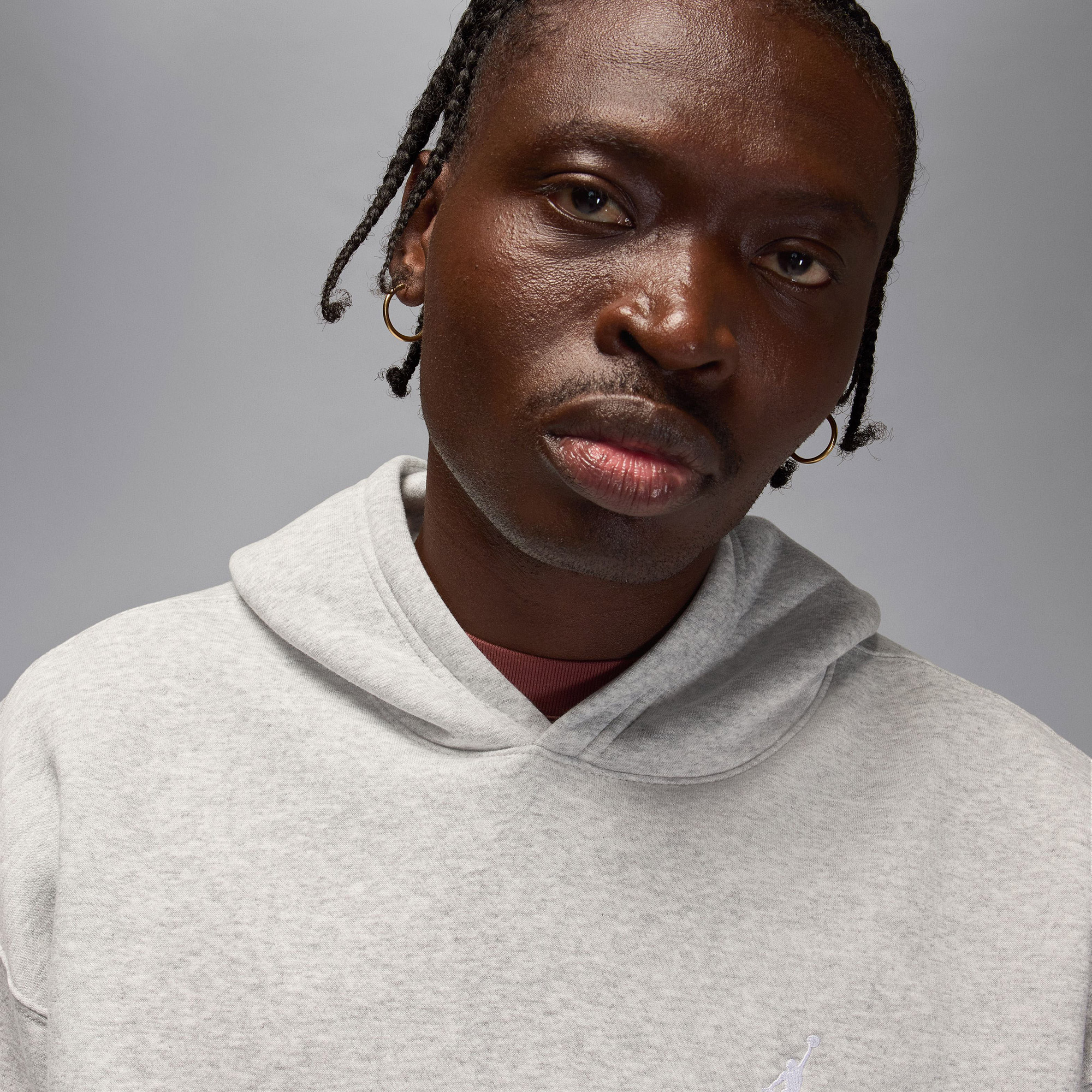 Jordan Brooklyn Fleece Erkek Gri Sweatshirt