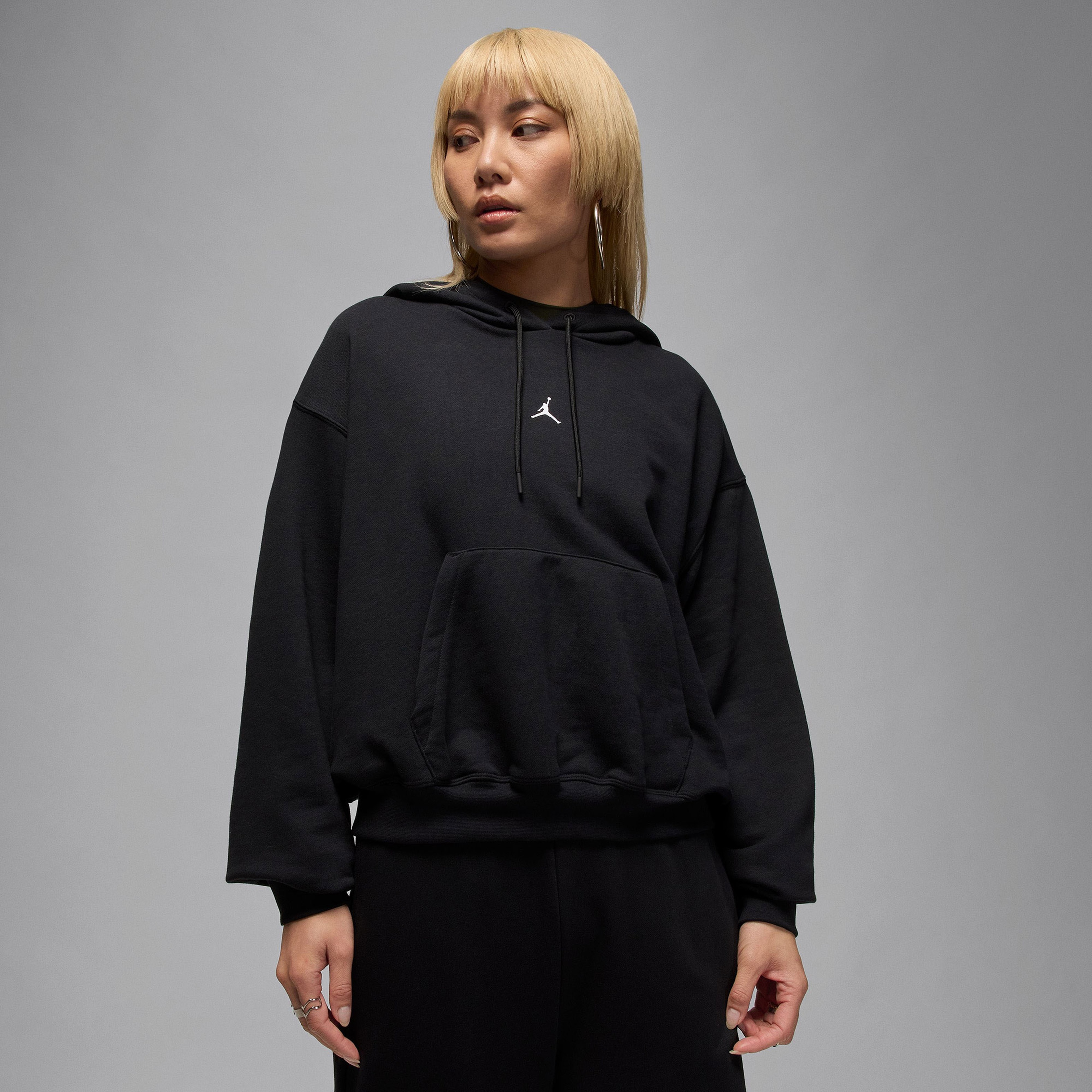 Jordan Dri-Fit Sport Crossover Fleece Kadın Siyah Kapüşonlu Eşofman Üstü