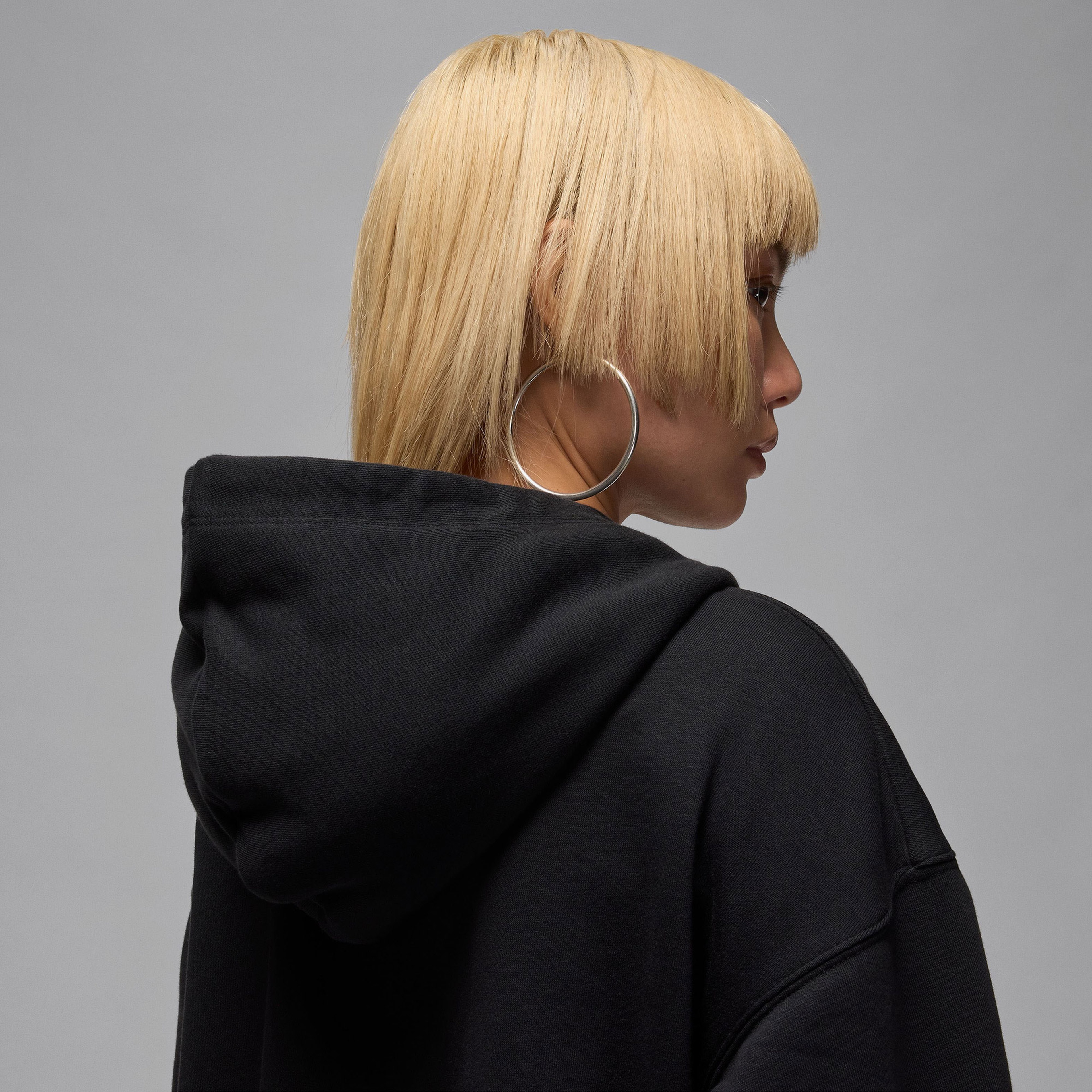 Jordan Dri-Fit Sport Crossover Fleece Kadın Siyah Kapüşonlu Eşofman Üstü