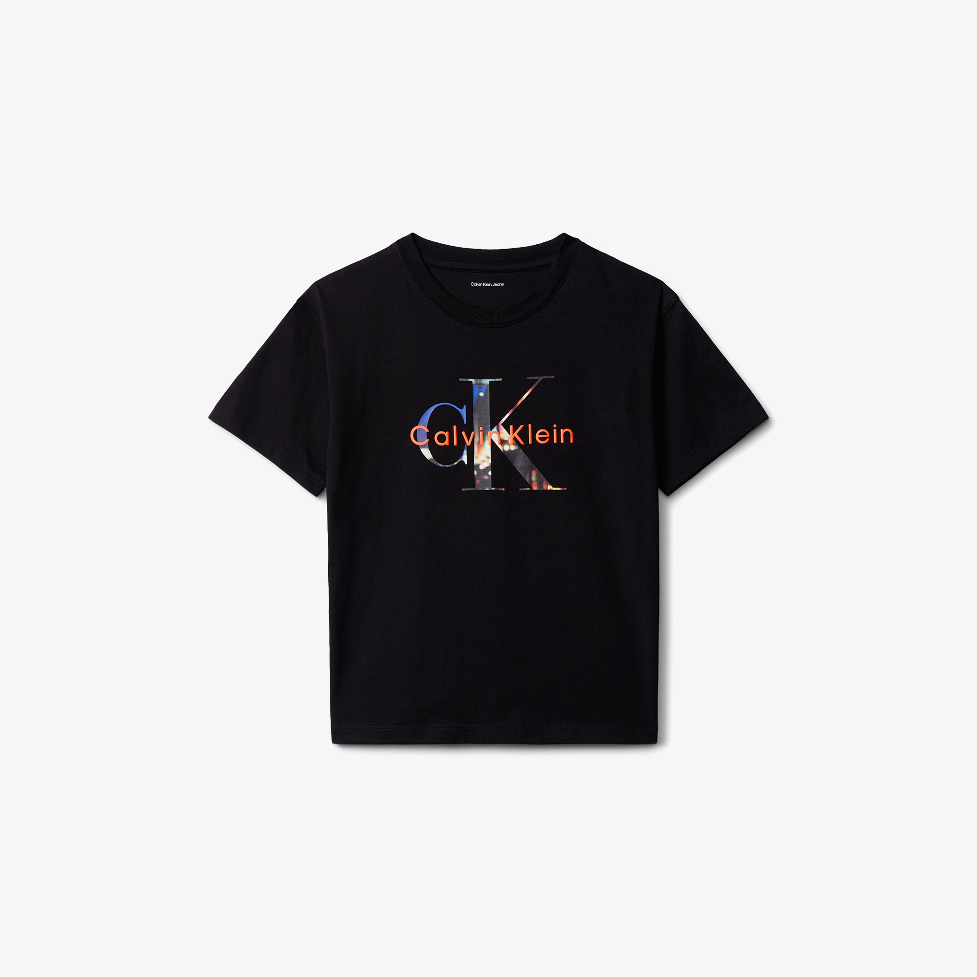 Calvin Klein Filled-In Photo Mono Çocuk Siyah T-Shirt