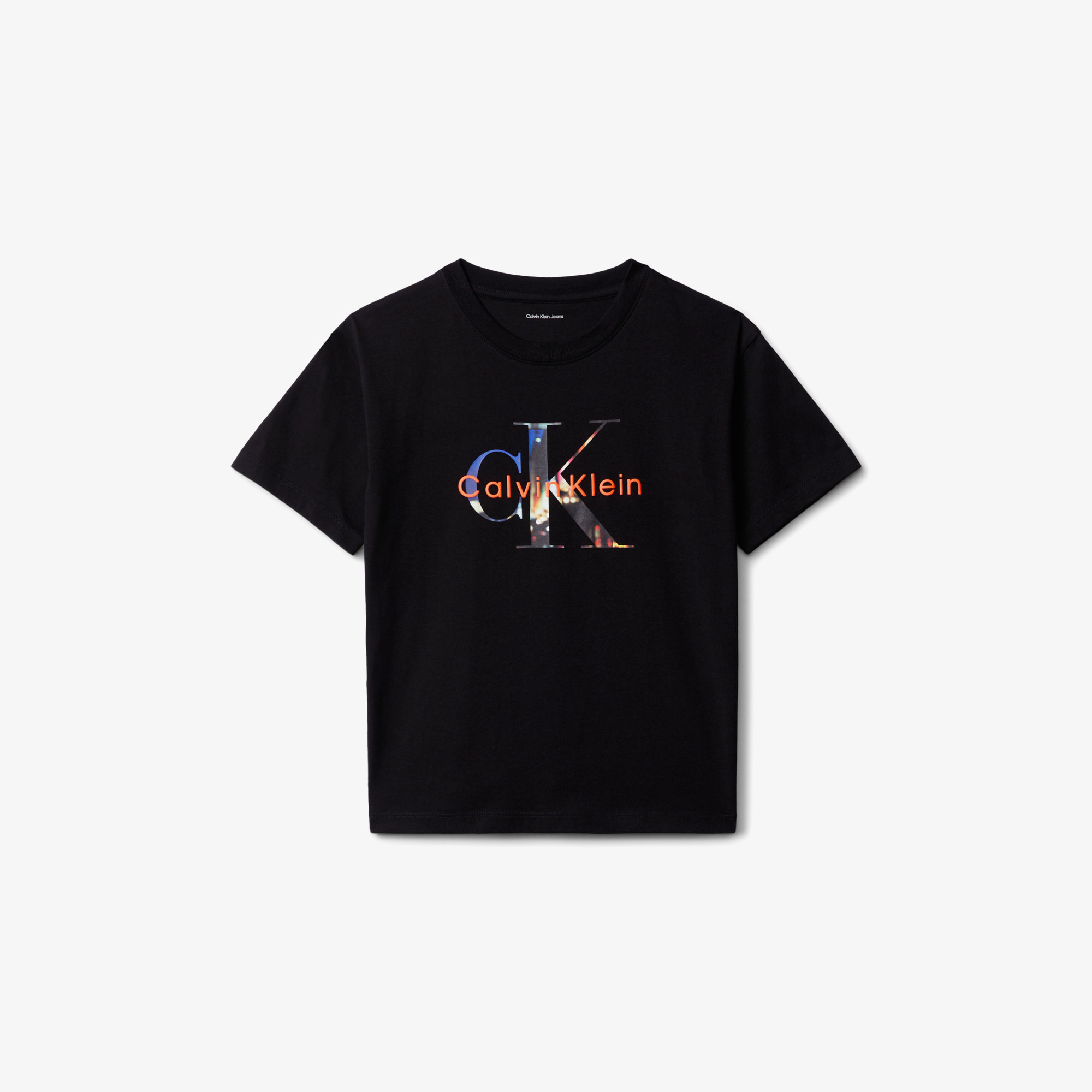 Calvin Klein Filled-In Photo Mono Çocuk Siyah T-Shirt