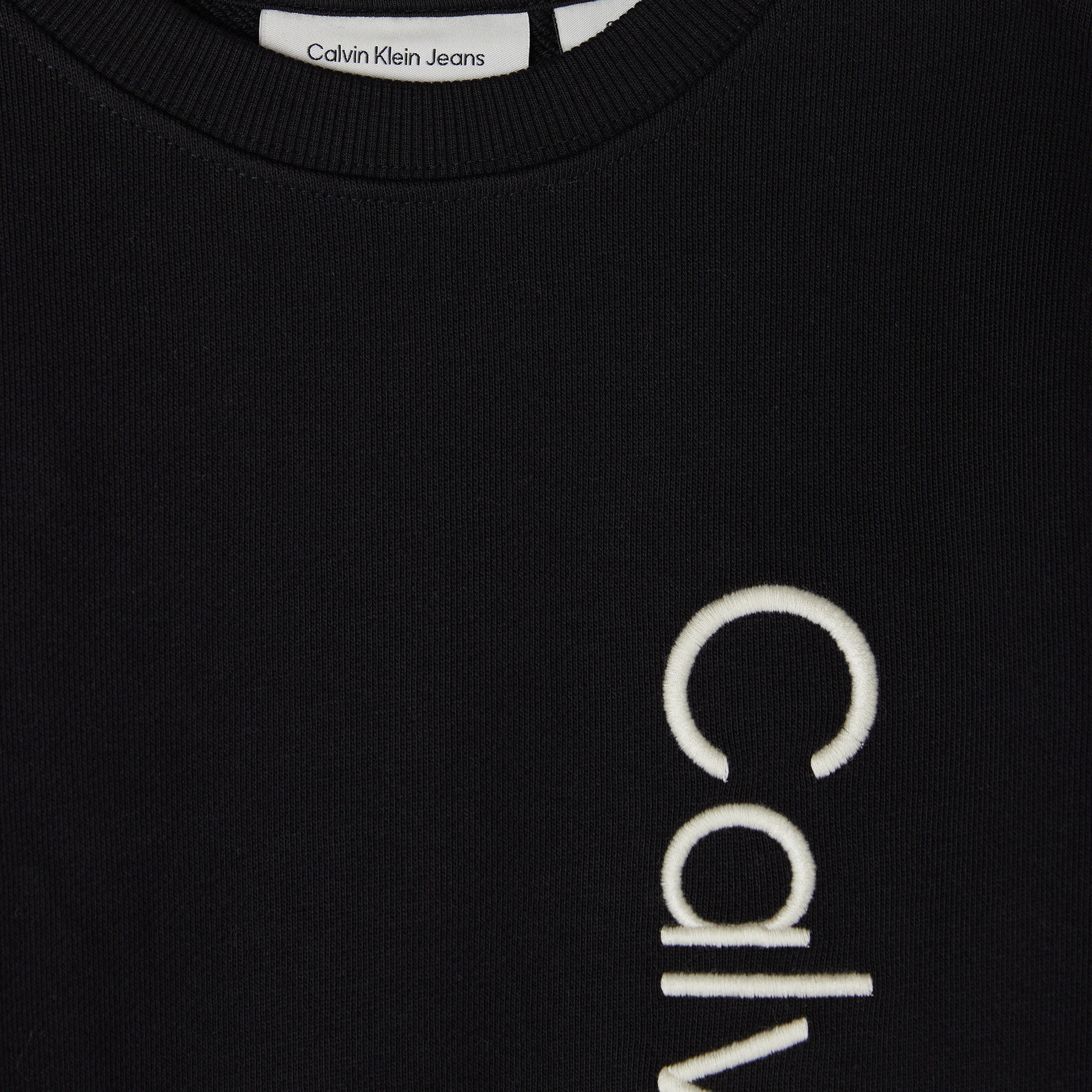 Calvin Klein Terry Side Graphic Çocuk Siyah Sweatshirt