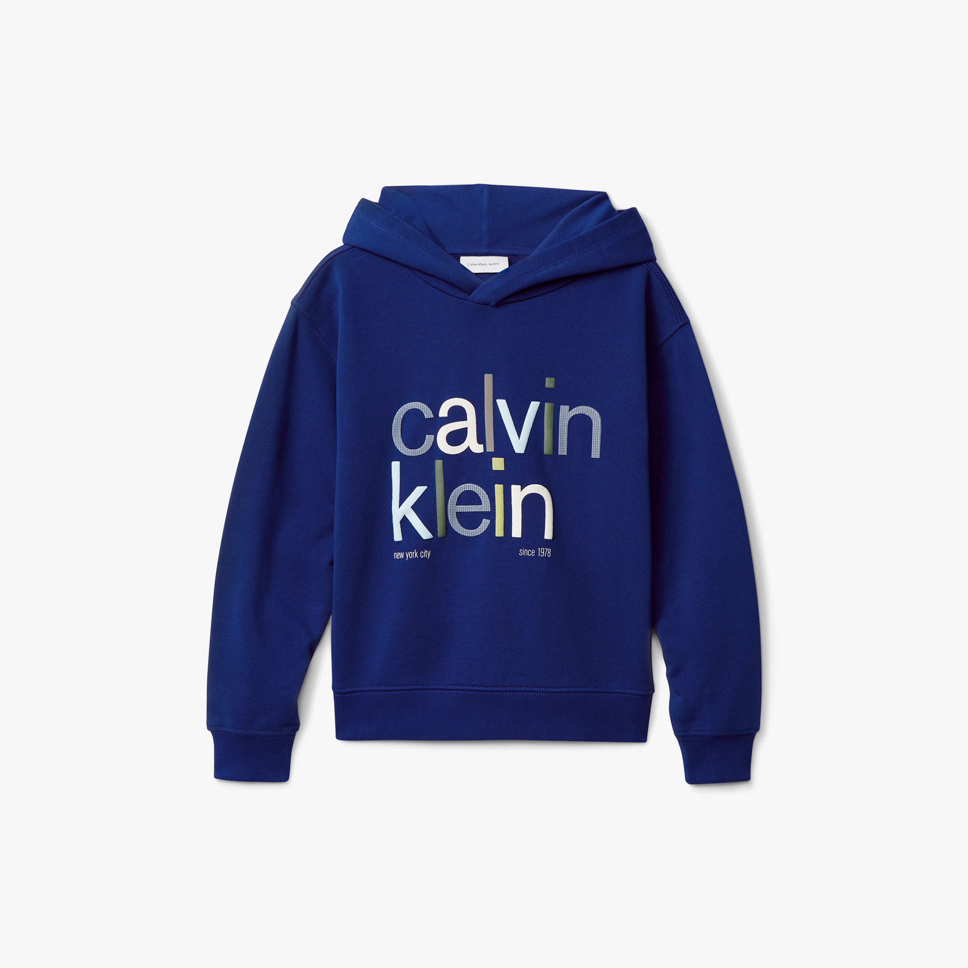 Calvin Klein Color Logo Graphic Terry Çocuk Mavi Sweatshirt