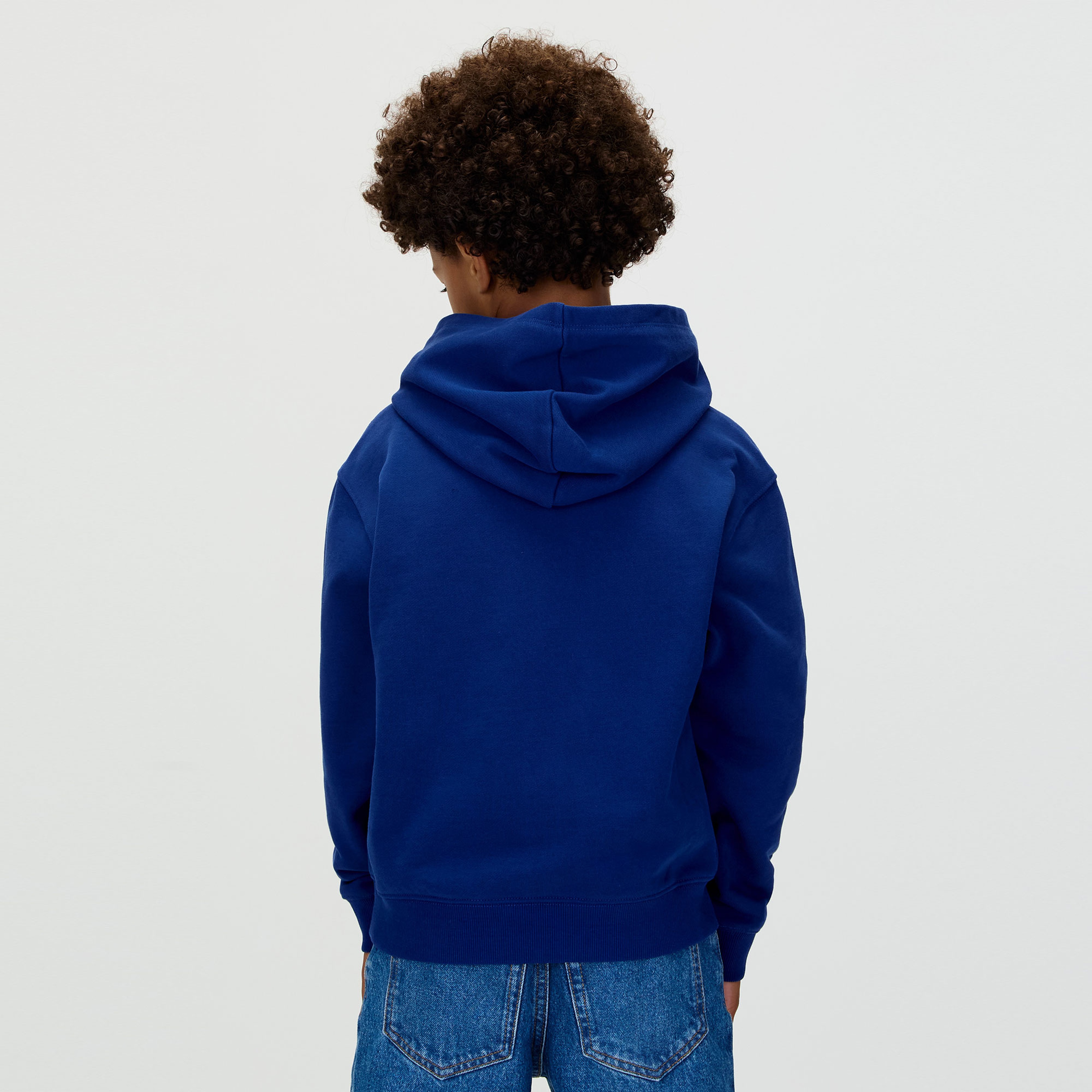Calvin Klein Color Logo Graphic Terry Çocuk Mavi Sweatshirt