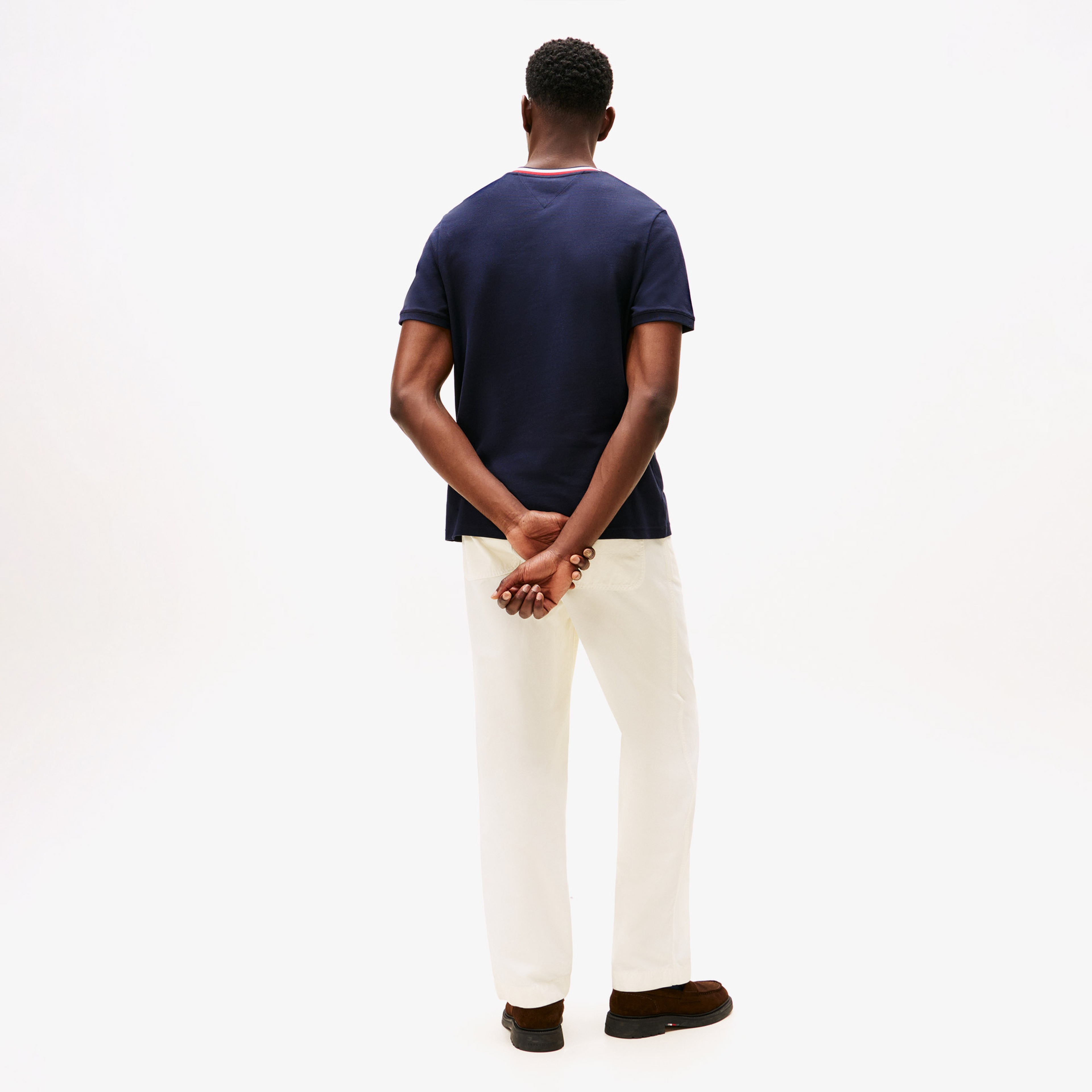 Tommy Hilfiger Pique Erkek Lacivert T-Shirt