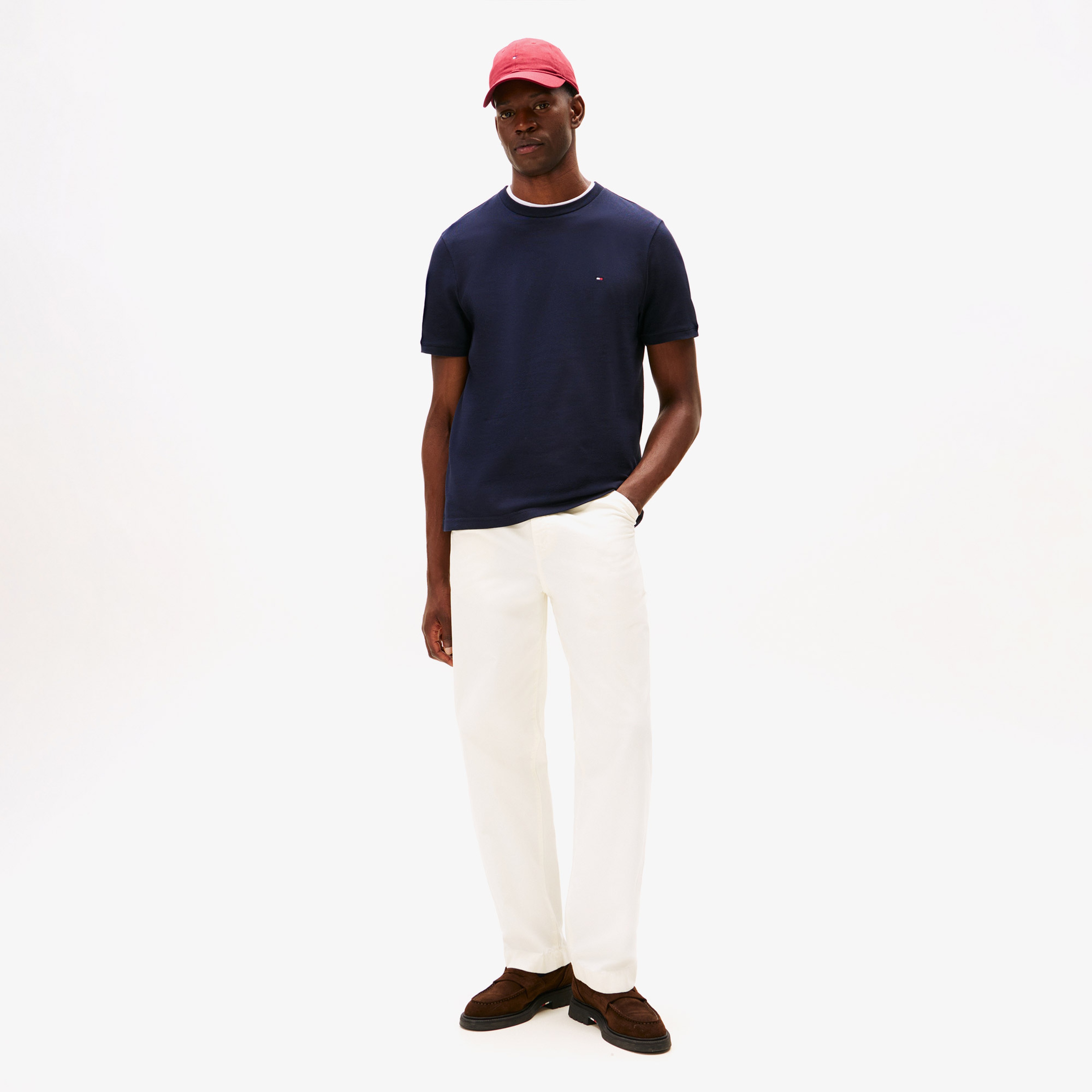 Tommy Hilfiger Pique Erkek Lacivert T-Shirt