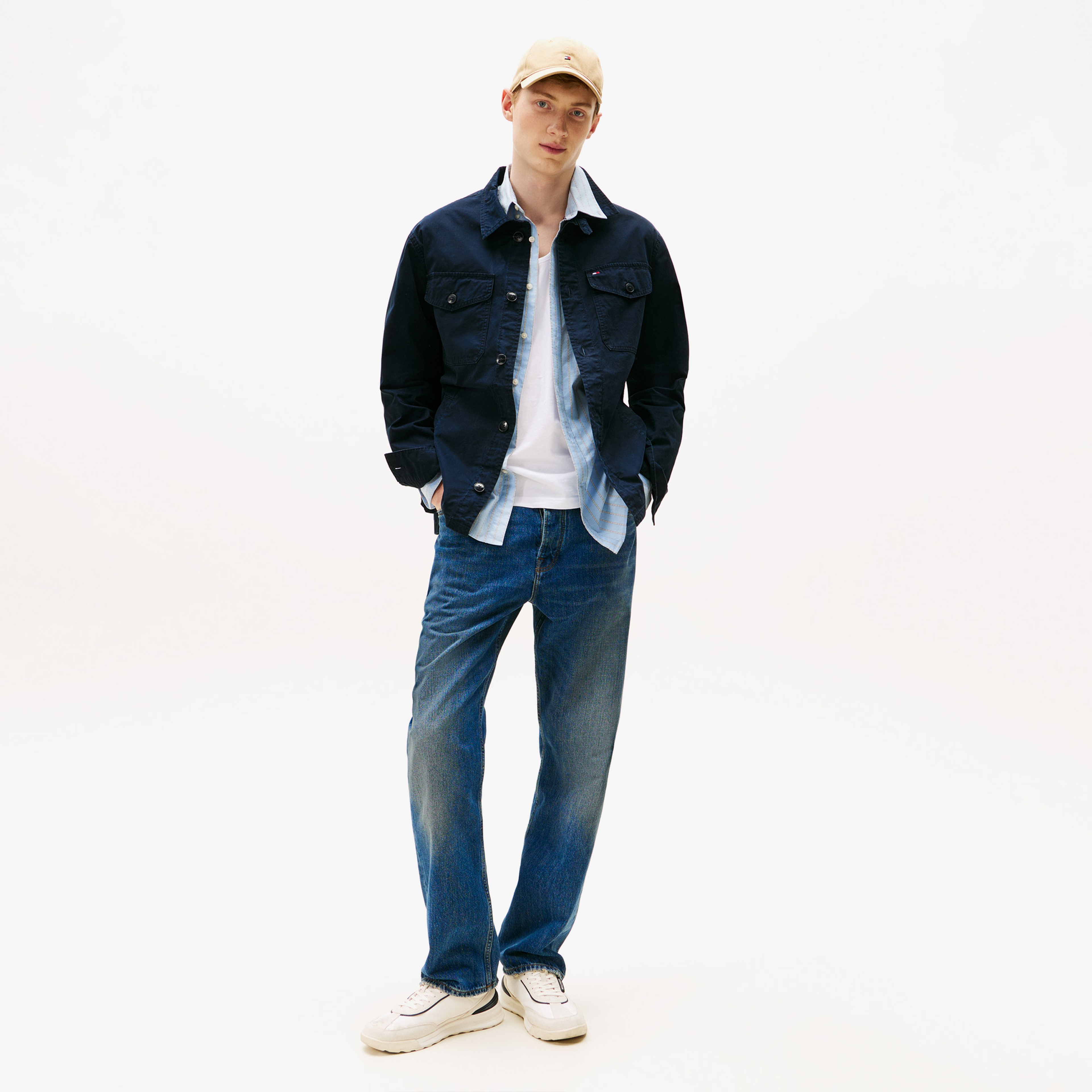 Tommy Hilfiger Cotton Twill Erkek Lacivert Ceket