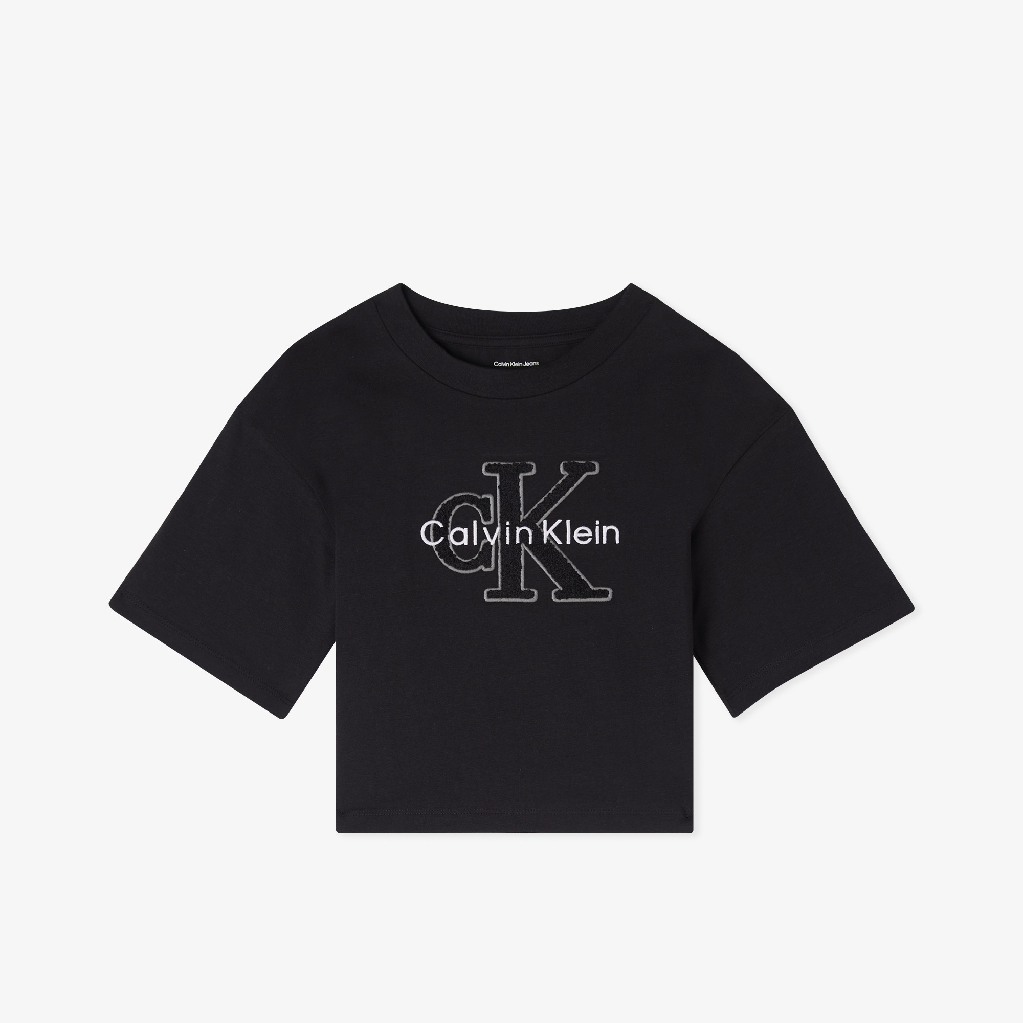 Calvin Klein Towling Monologo Çocuk Siyah T-Shirt