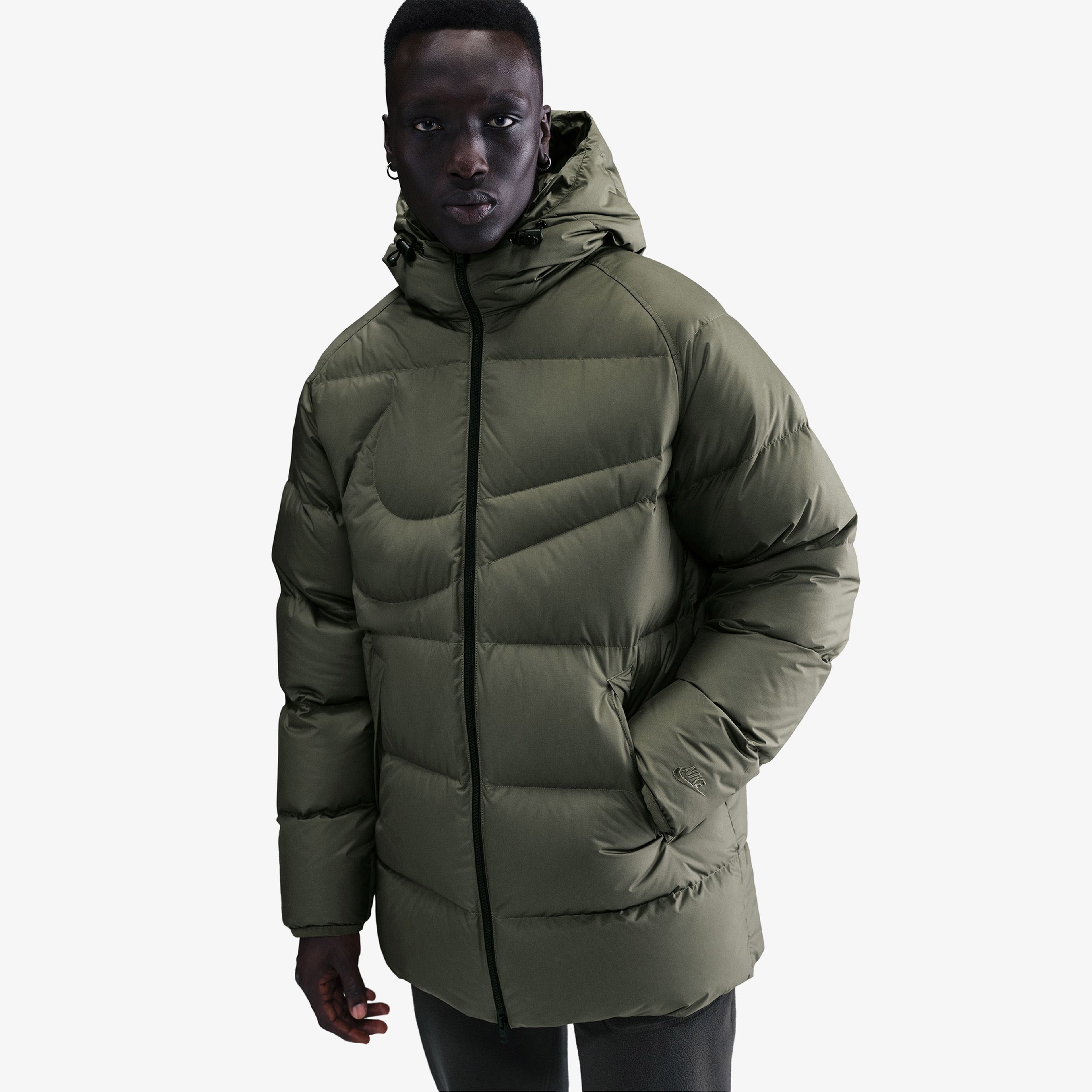 Nike Sportswear Therma-Fit Club Parka Erkek Haki Mont