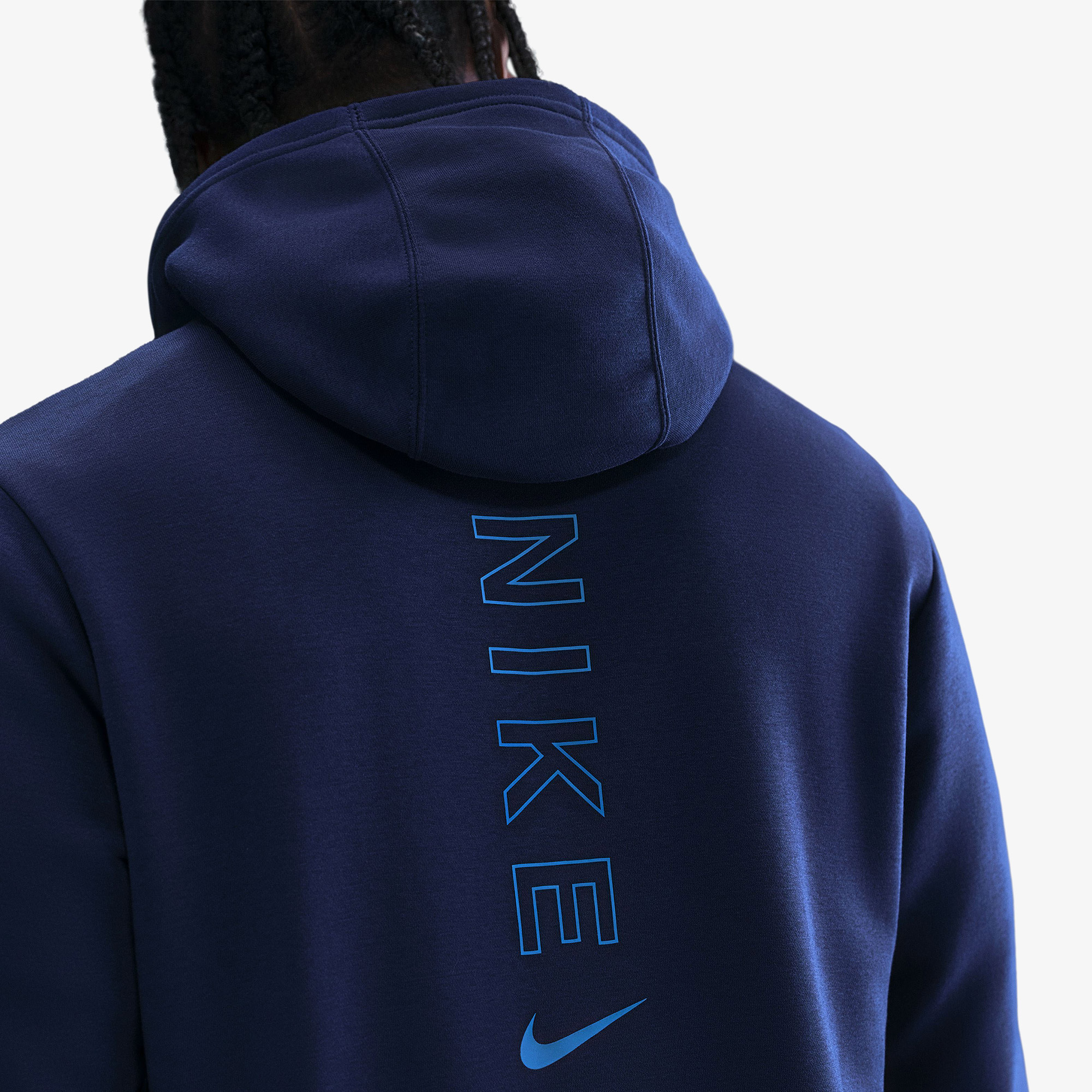 Nike Sportswear City Side Fleece Erkek Lacivert Kapüşonlu