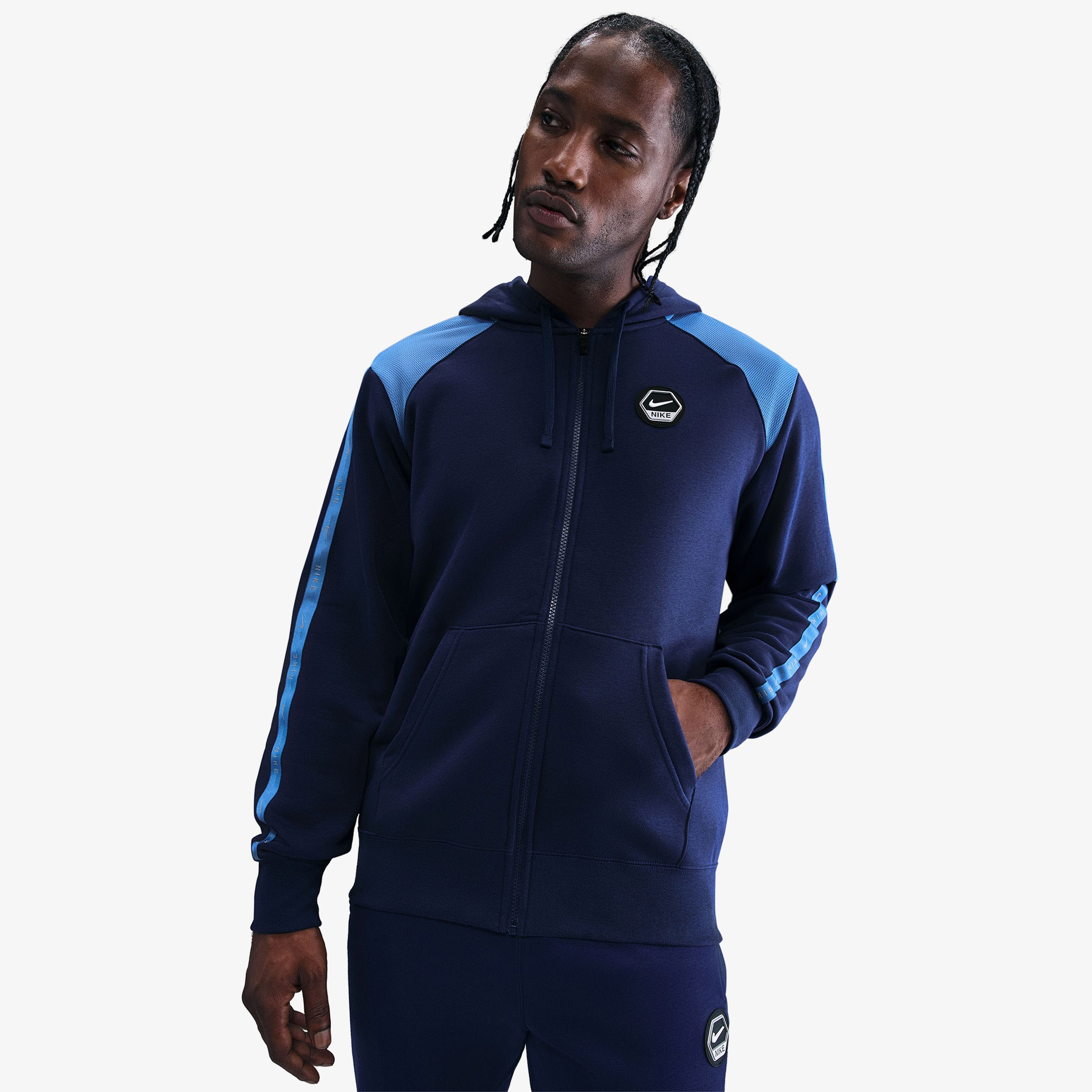 Nike Sportswear City Side Fleece Erkek Lacivert Kapüşonlu Hoodie