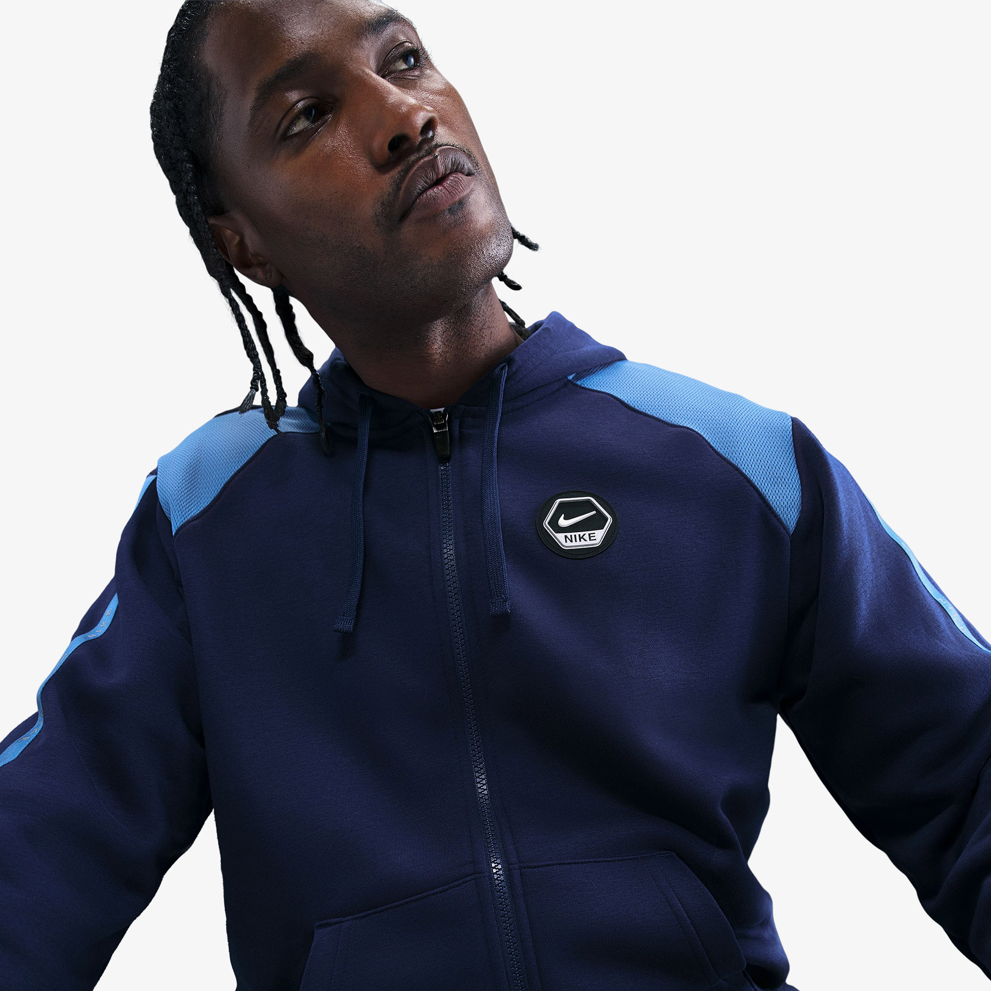 Nike Sportswear City Side Fleece Erkek Lacivert Kapüşonlu