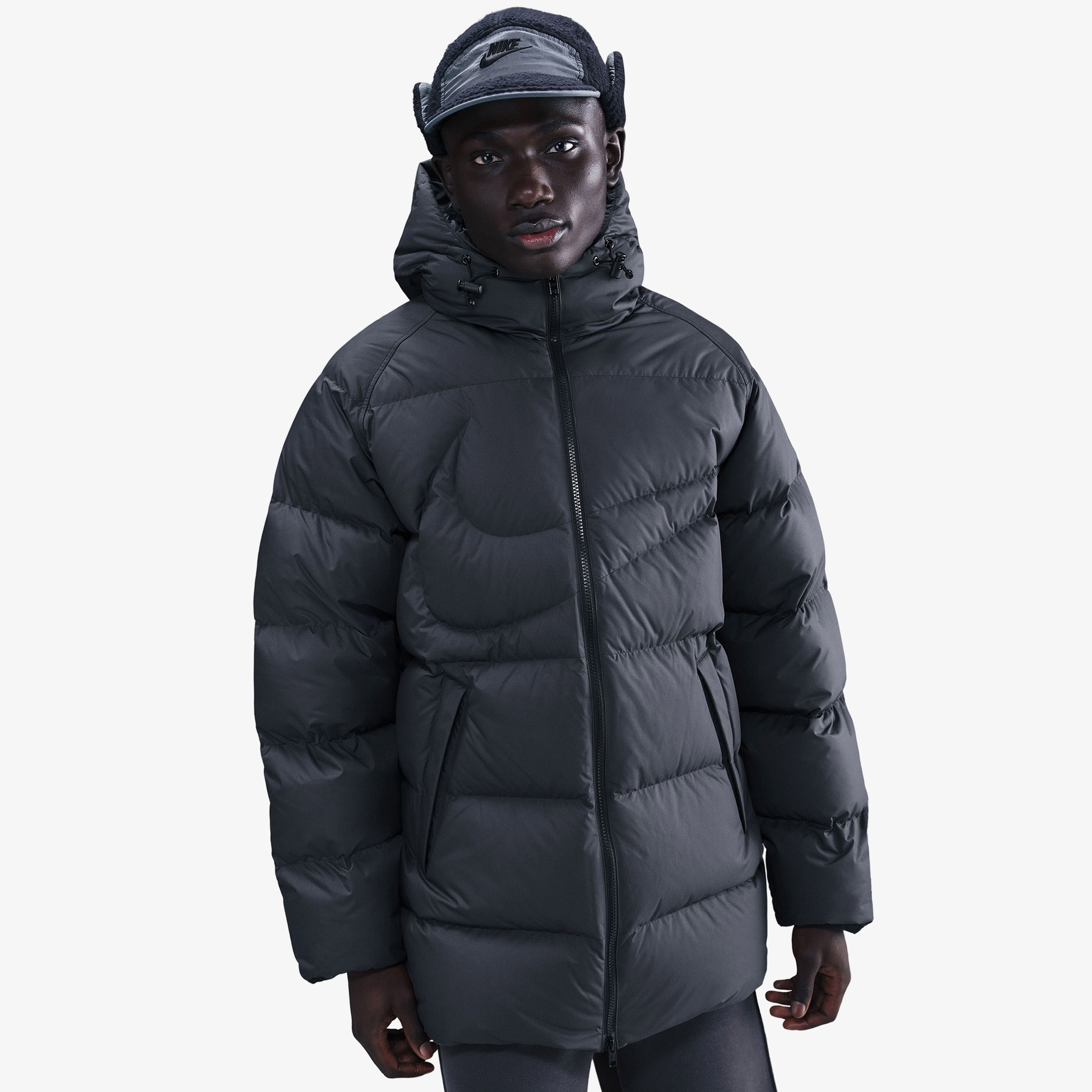 Nike Sportswear Therma-Fit Club Parka Erkek Siyah Mont