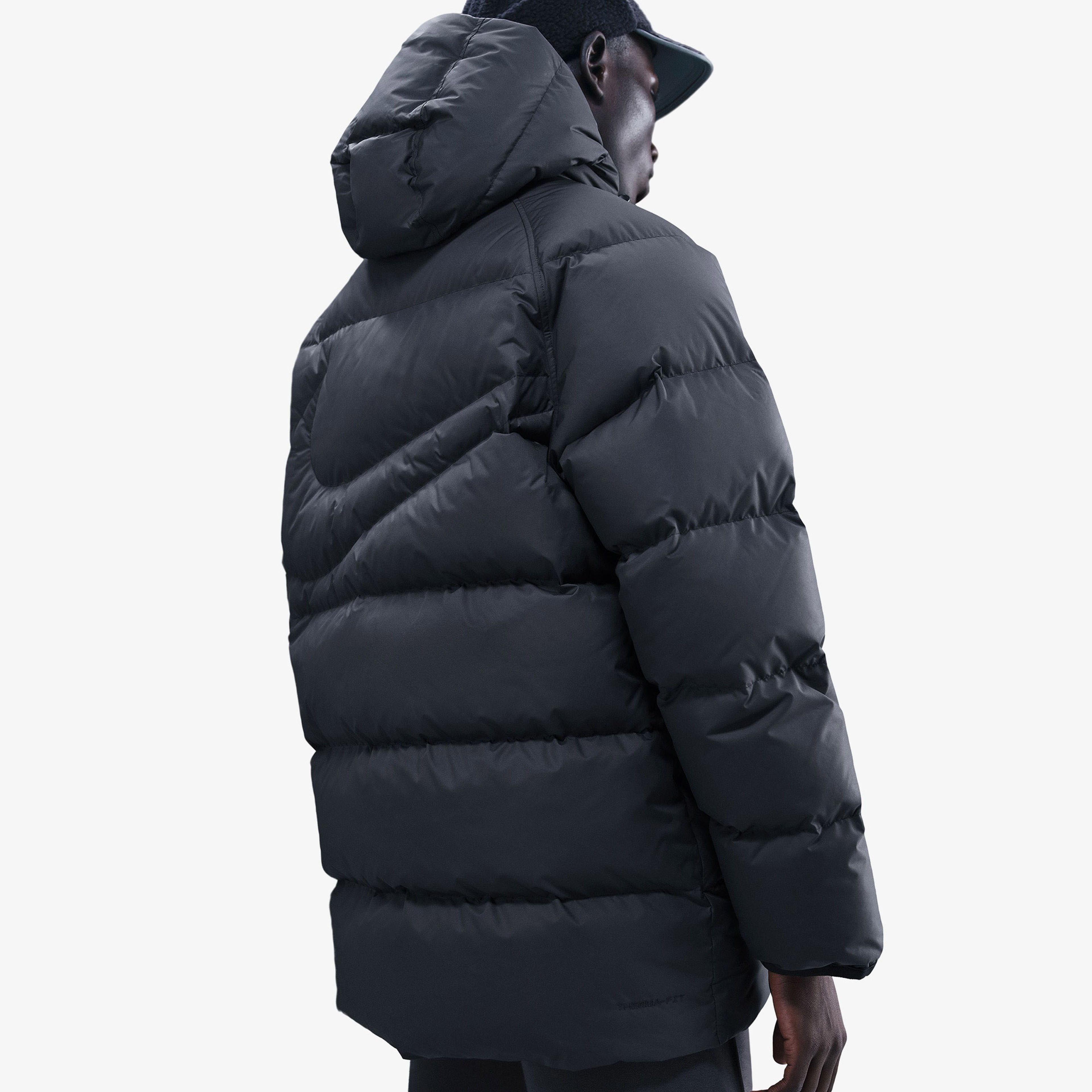 Nike Sportswear Therma-Fit Club Parka Erkek Siyah Mont