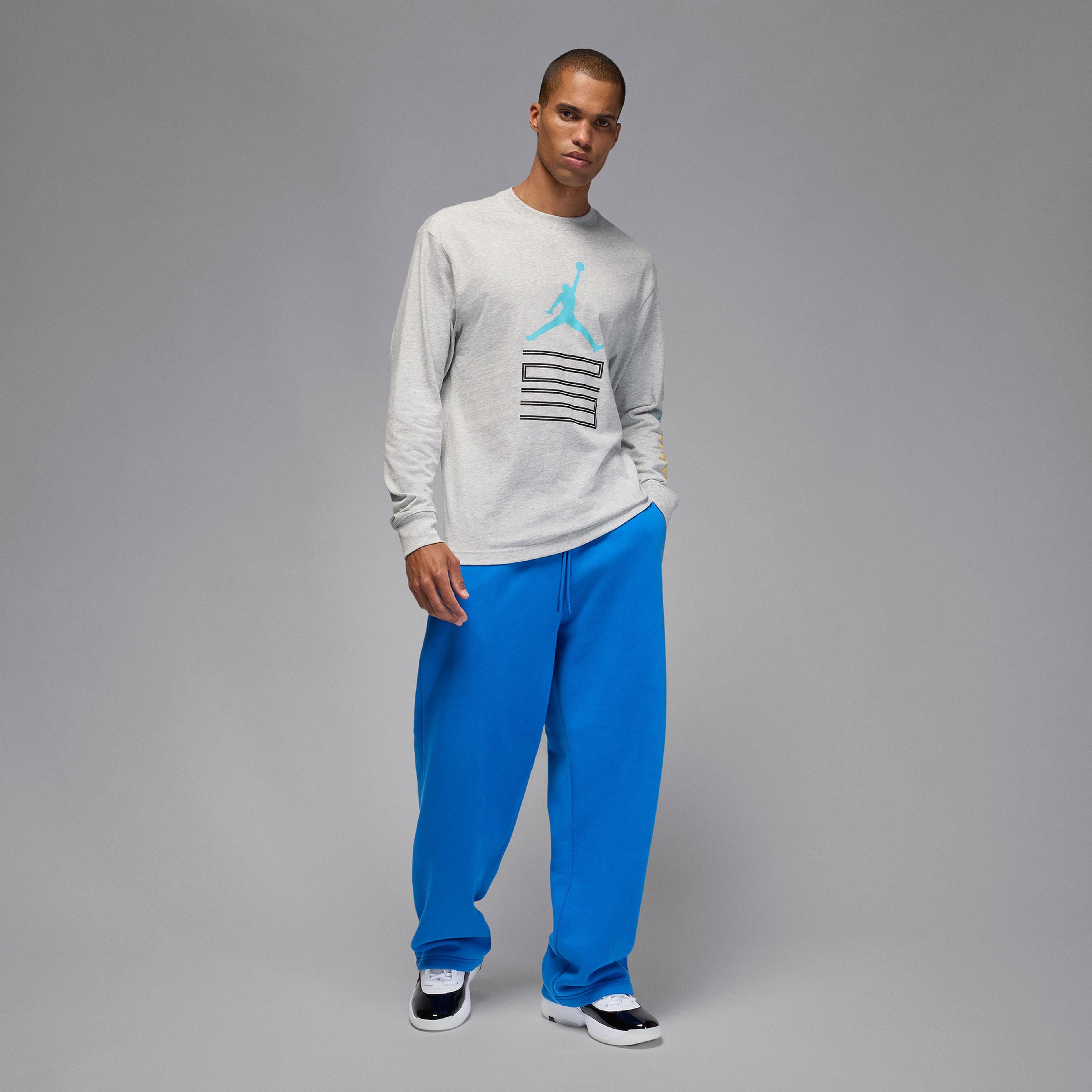 Jordan Brooklyn AJ11 Graphic Erkek Gri T-Shirt