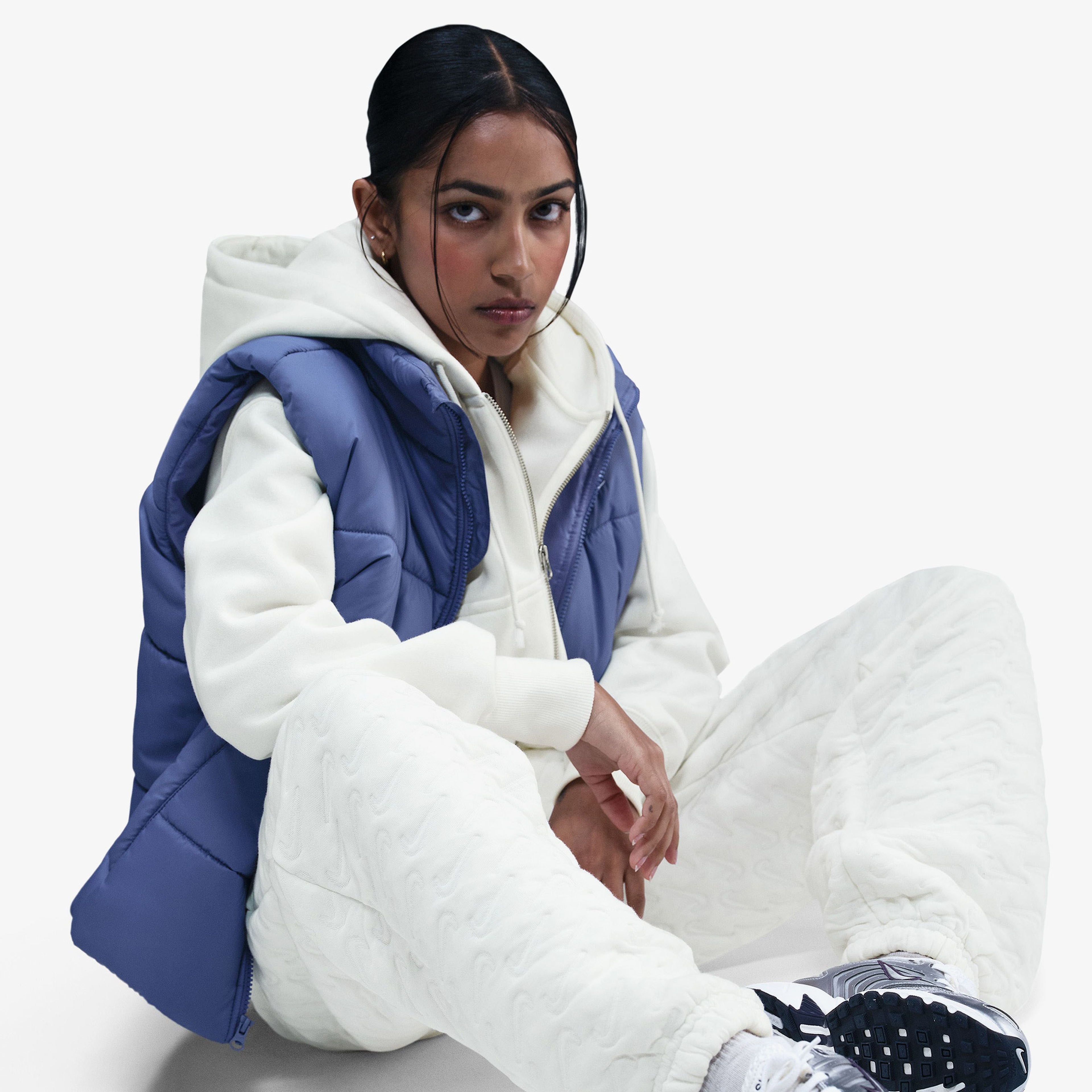 Nike Sportswear Phoenix Fleece Kadın Beyaz Eşofman Altı