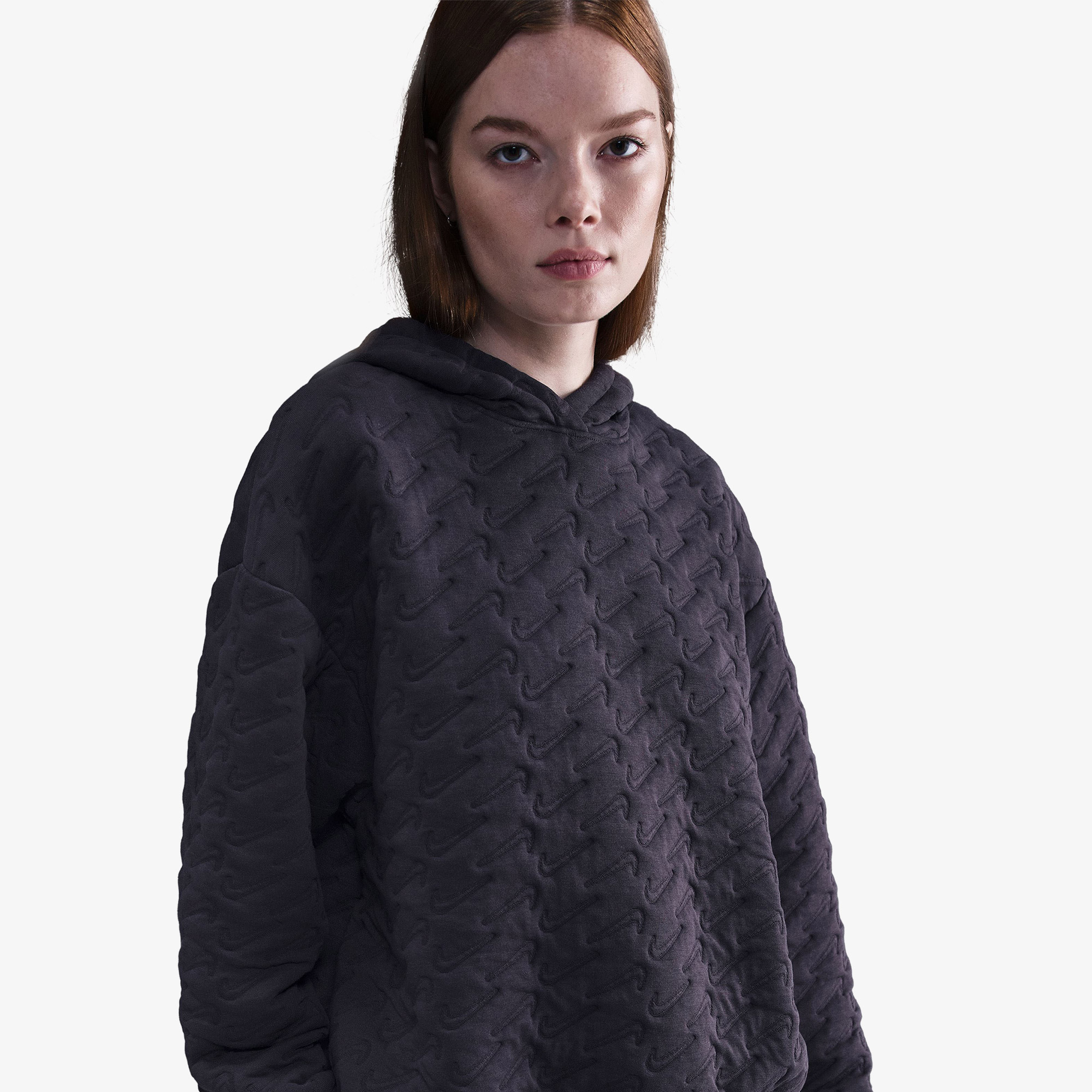 Nike Sportswear Phoenix Fleece Kadın Mor Hoodie