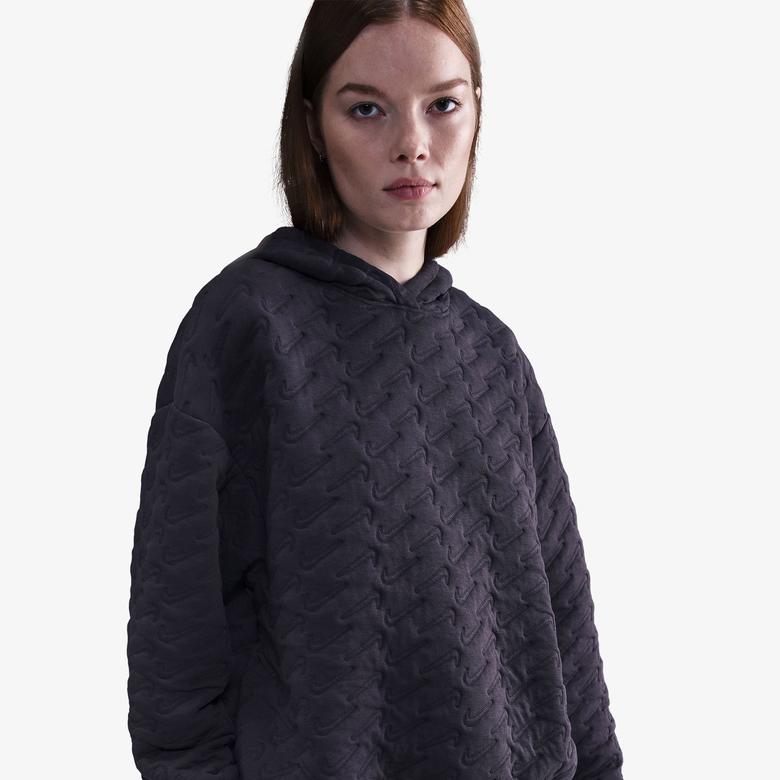 Nike Sportswear Phoenix Fleece Kadın Mor Hoodie