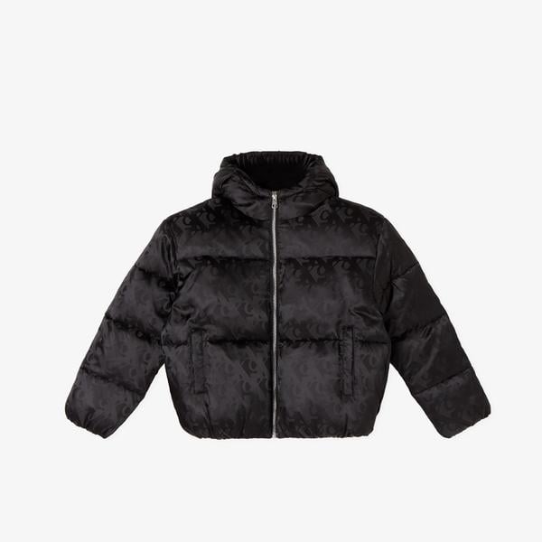 Calvin Klein Logo Aop Puffer Çocuk Siyah Ceket