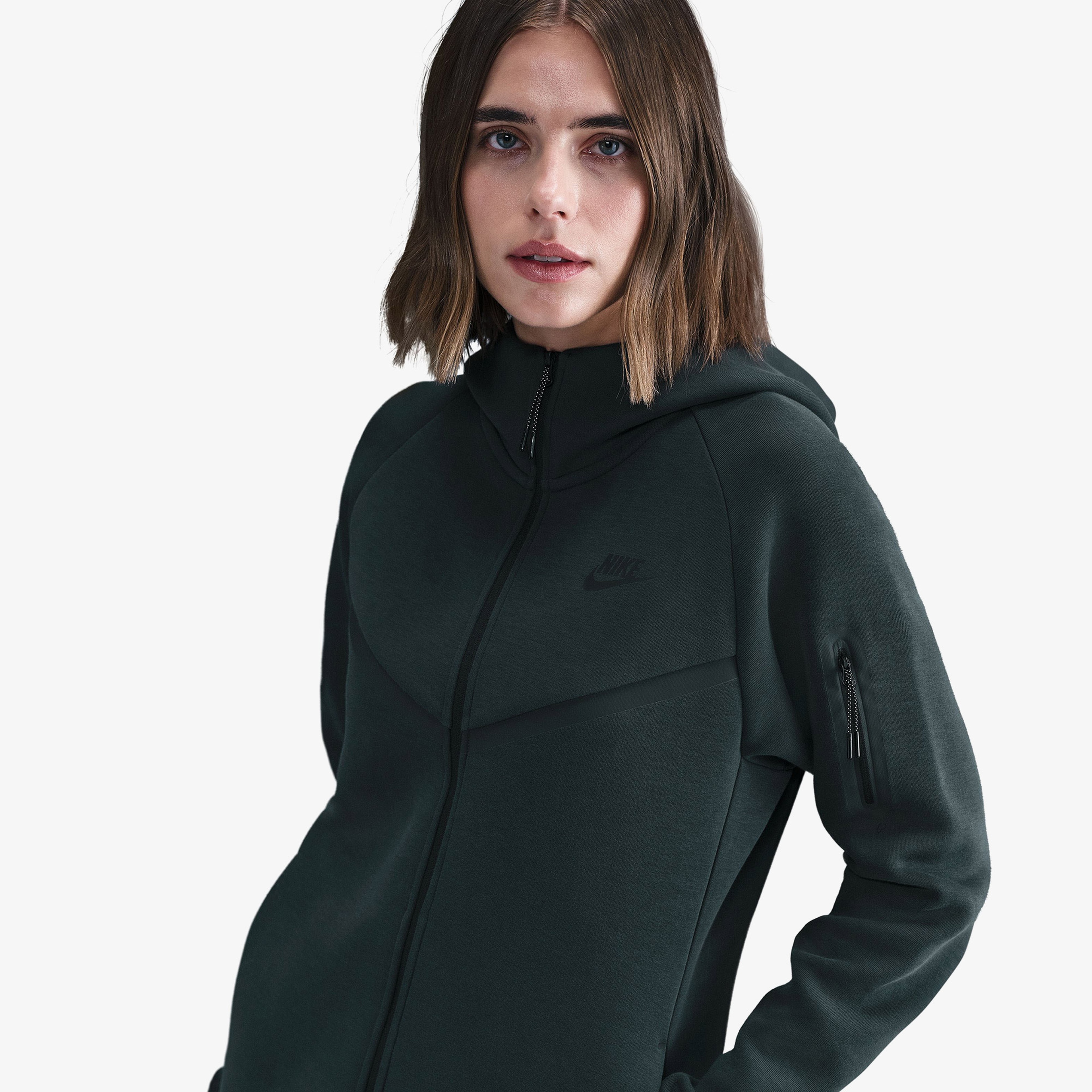 Nike Sportswear Tech Fleece Windrunner Kadın Yeşil Eşofman Üstü