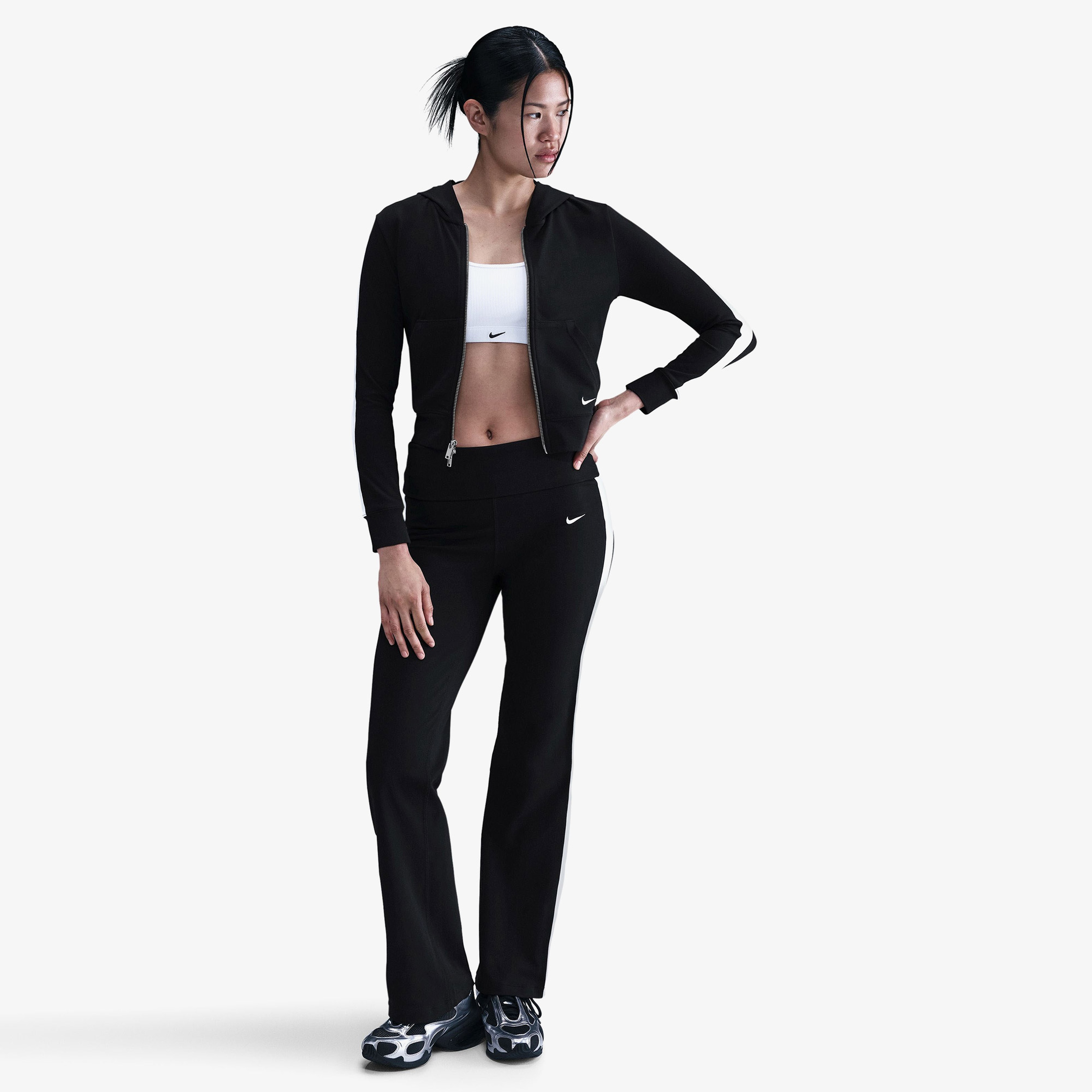 Nike Sportswear Full-Zip Hooded Kadın Siyah Hoodie