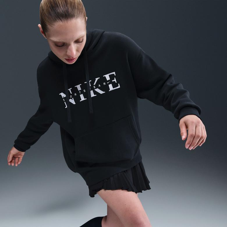 Nike Sportswear Phoenix Fleece Kadın Siyah Hoodie