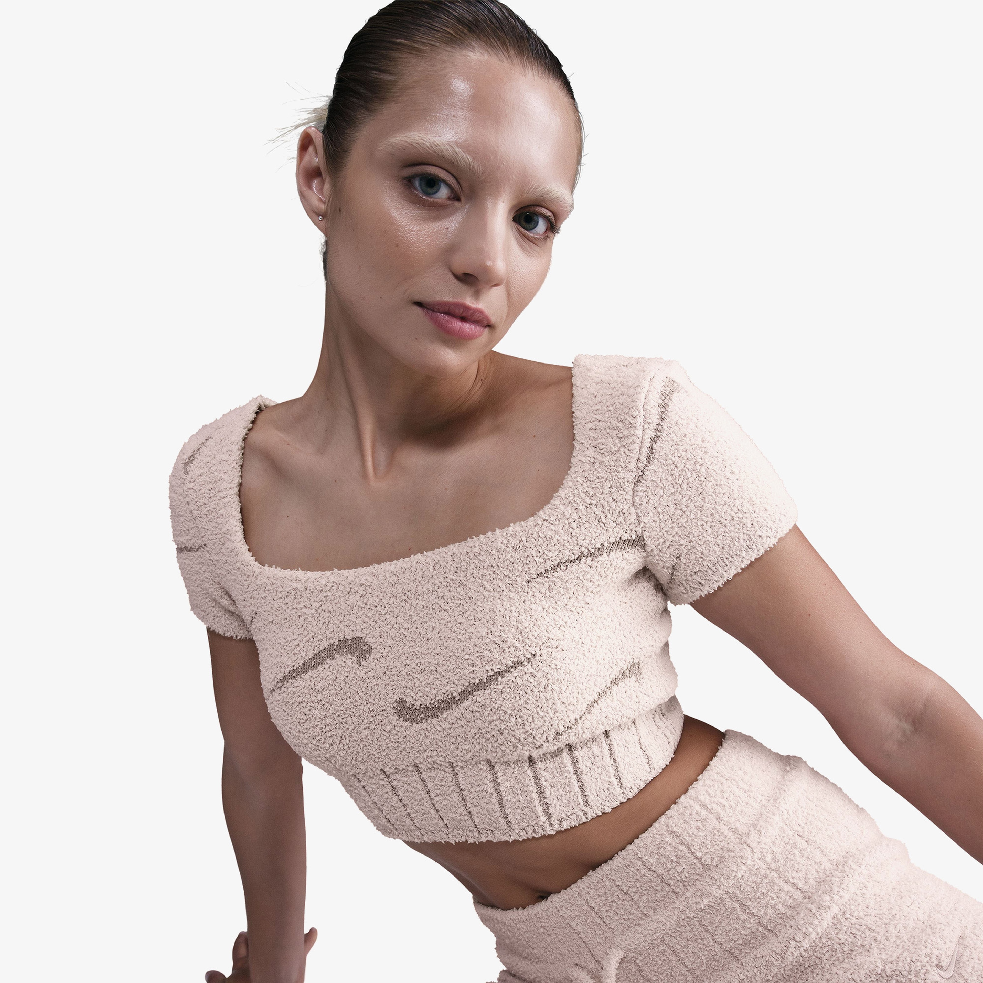 Nike Sportswear Phoenix Cozy Bouclé Kadın Pembe Crop T-Shirt