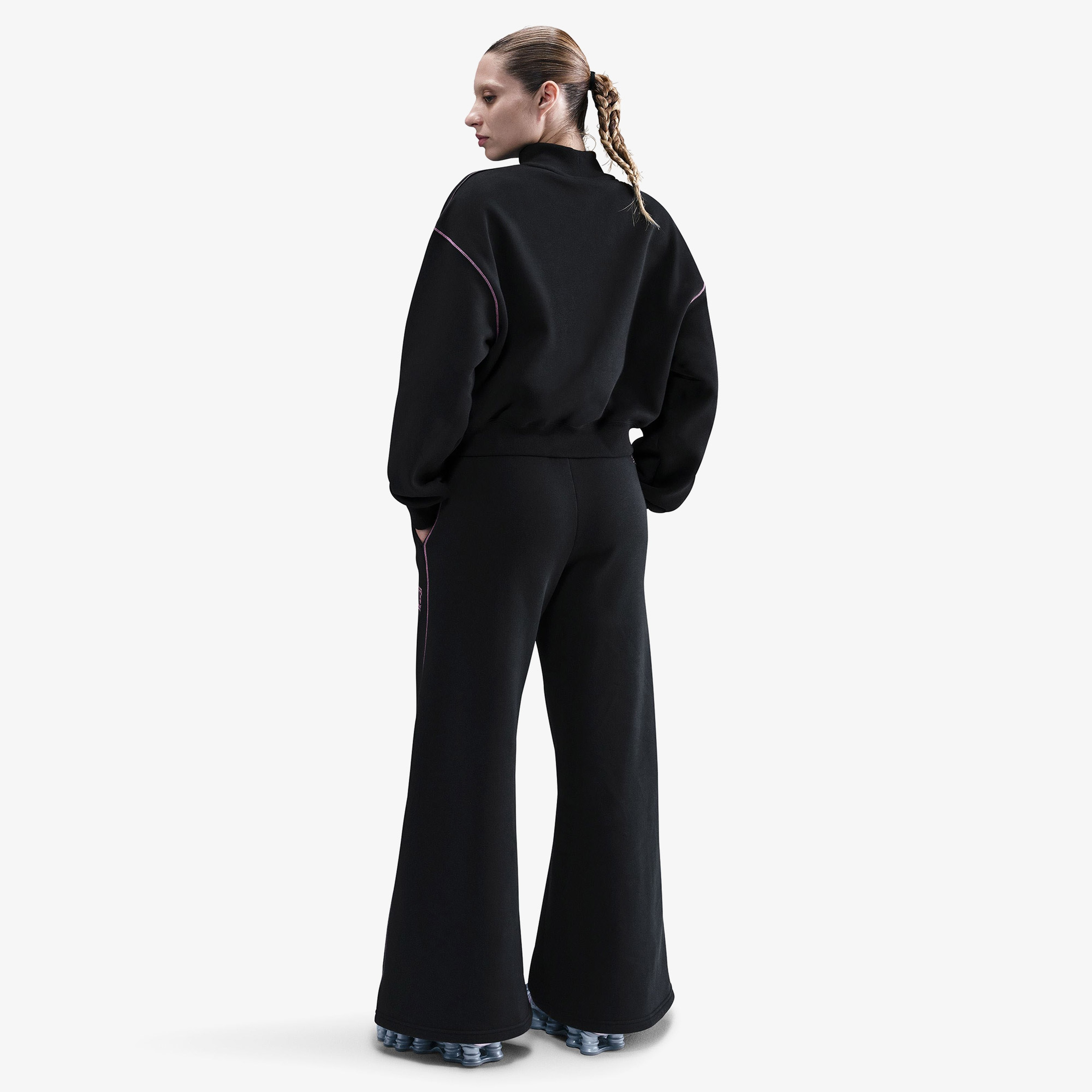 Nike Sportswear Phoenix Fleece Logo Kadın Siyah Eşofman Altı