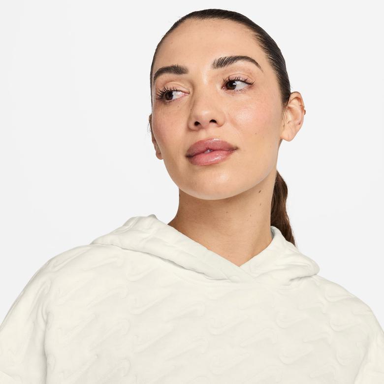 Nike Sportswear Phoenix Fleece Kadın Krem Rengi Hoodie