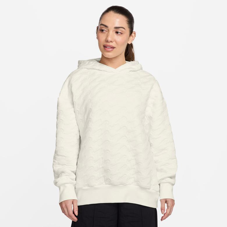 Nike Sportswear Phoenix Fleece Kadın Krem Rengi Hoodie