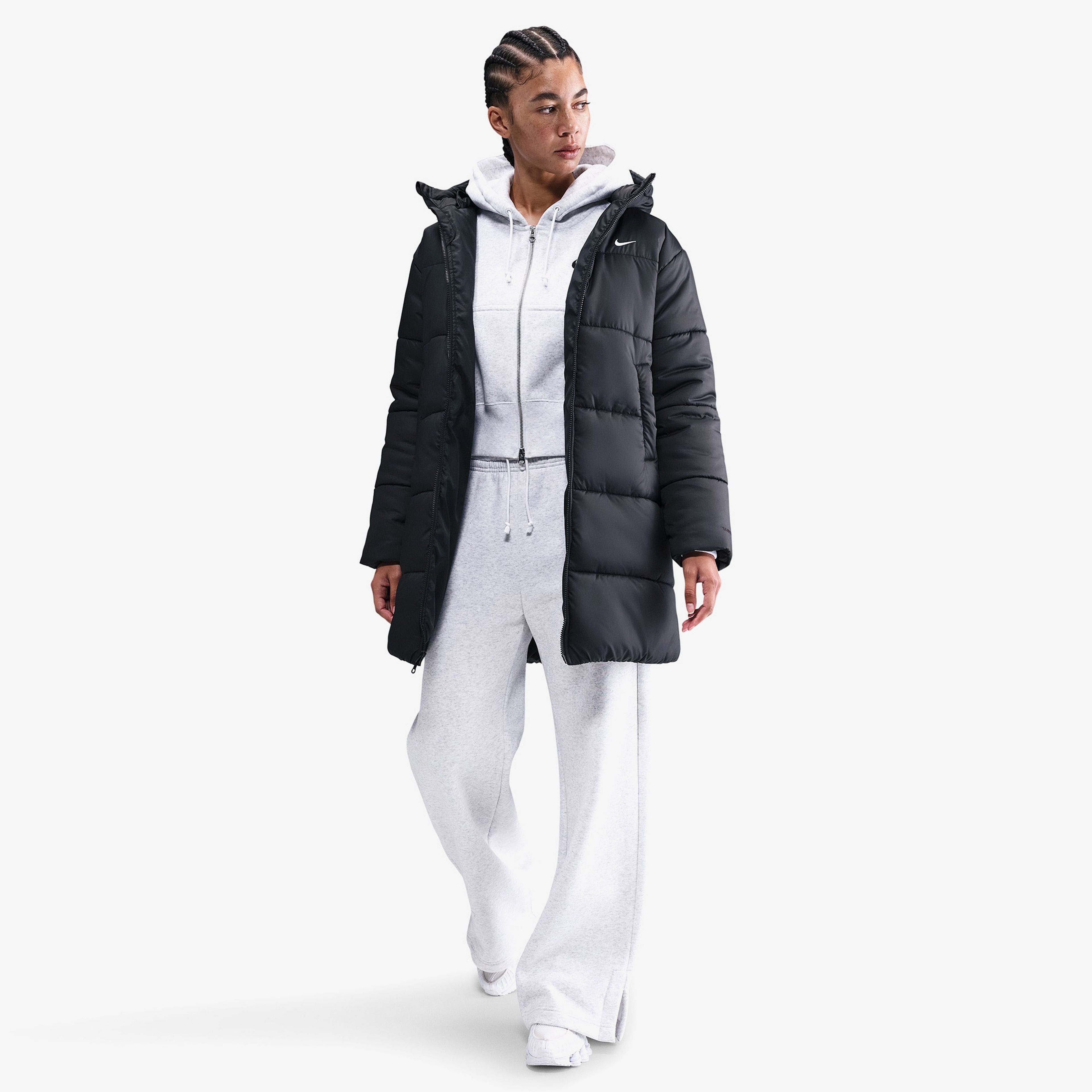 Nike Sportswear Therma-Fit Classic Kadın Siyah Mont