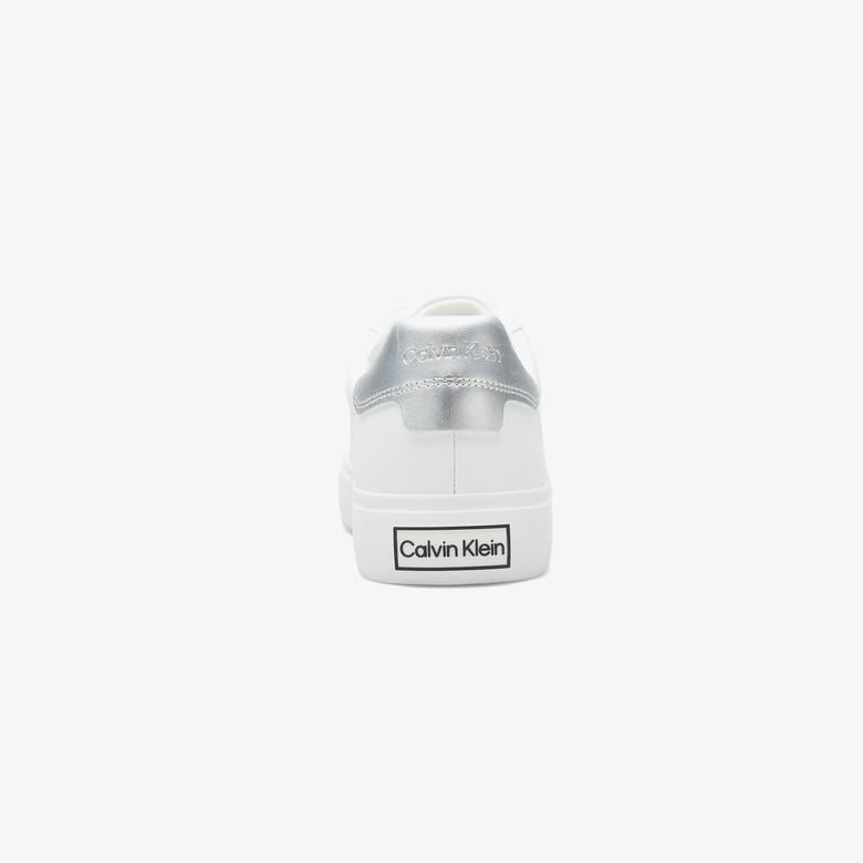 Calvin Klein Lace Up Sneaker Silver Kadın Beyaz Sneaker