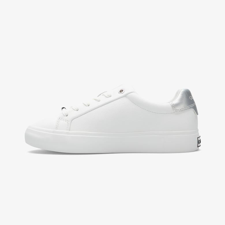 Calvin Klein Lace Up Sneaker Silver Kadın Beyaz Sneaker