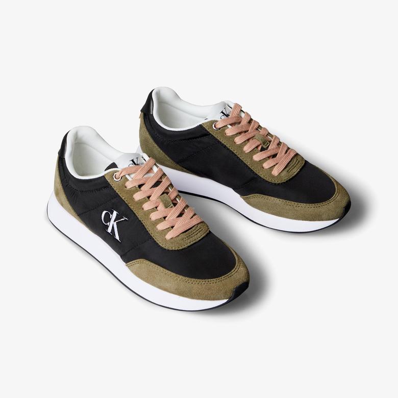 Calvin Klein Retro Runner Lace Up  Kadın Siyah Sneaker