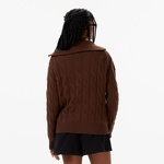 Tommy Hilfiger Soft Wool Cable 1/2 Kadın Kahverengi Hırka