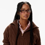 Tommy Hilfiger Soft Wool Cable 1/2 Kadın Kahverengi Hırka