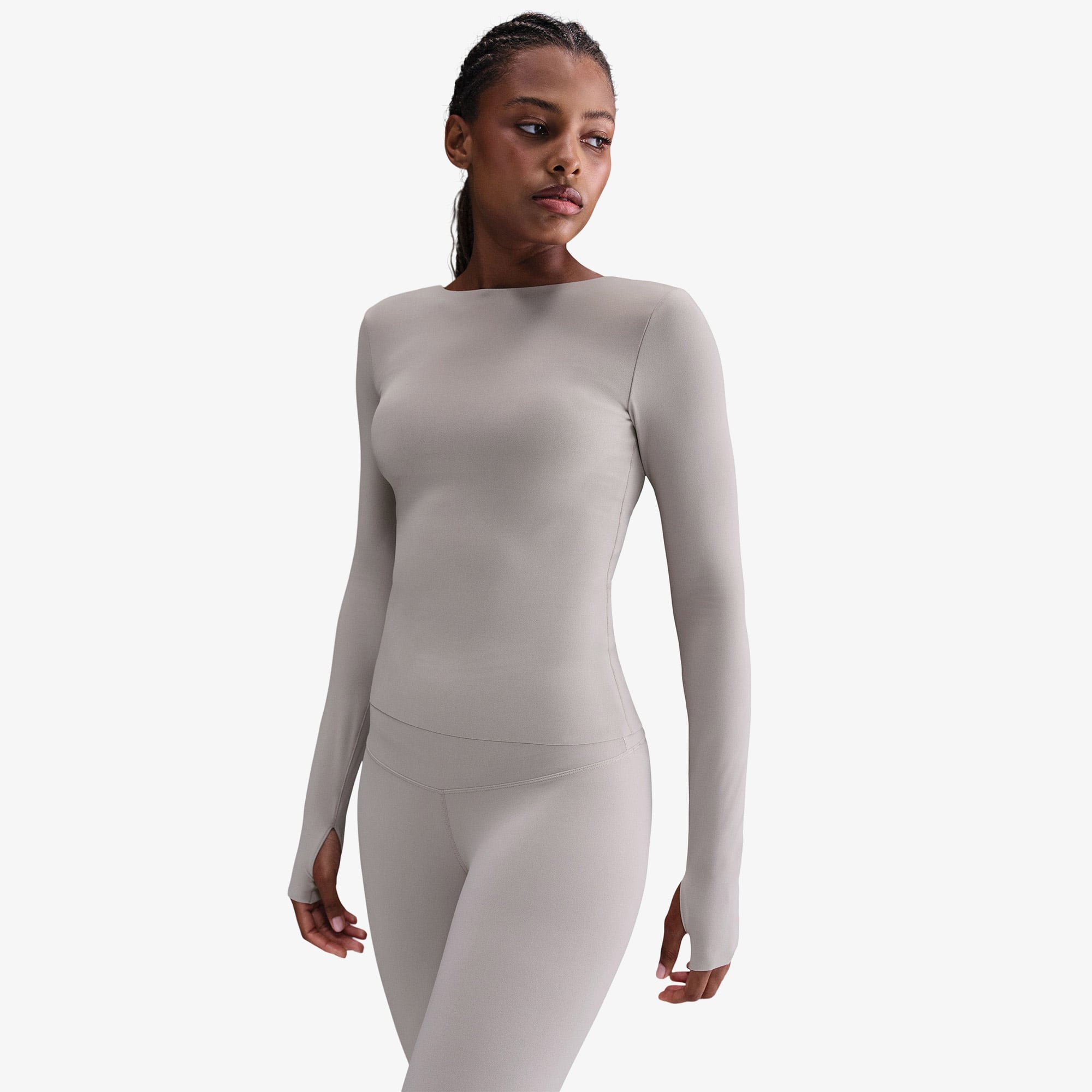 Nike Zenvy Kadın Gri Koşu Sweatshirt