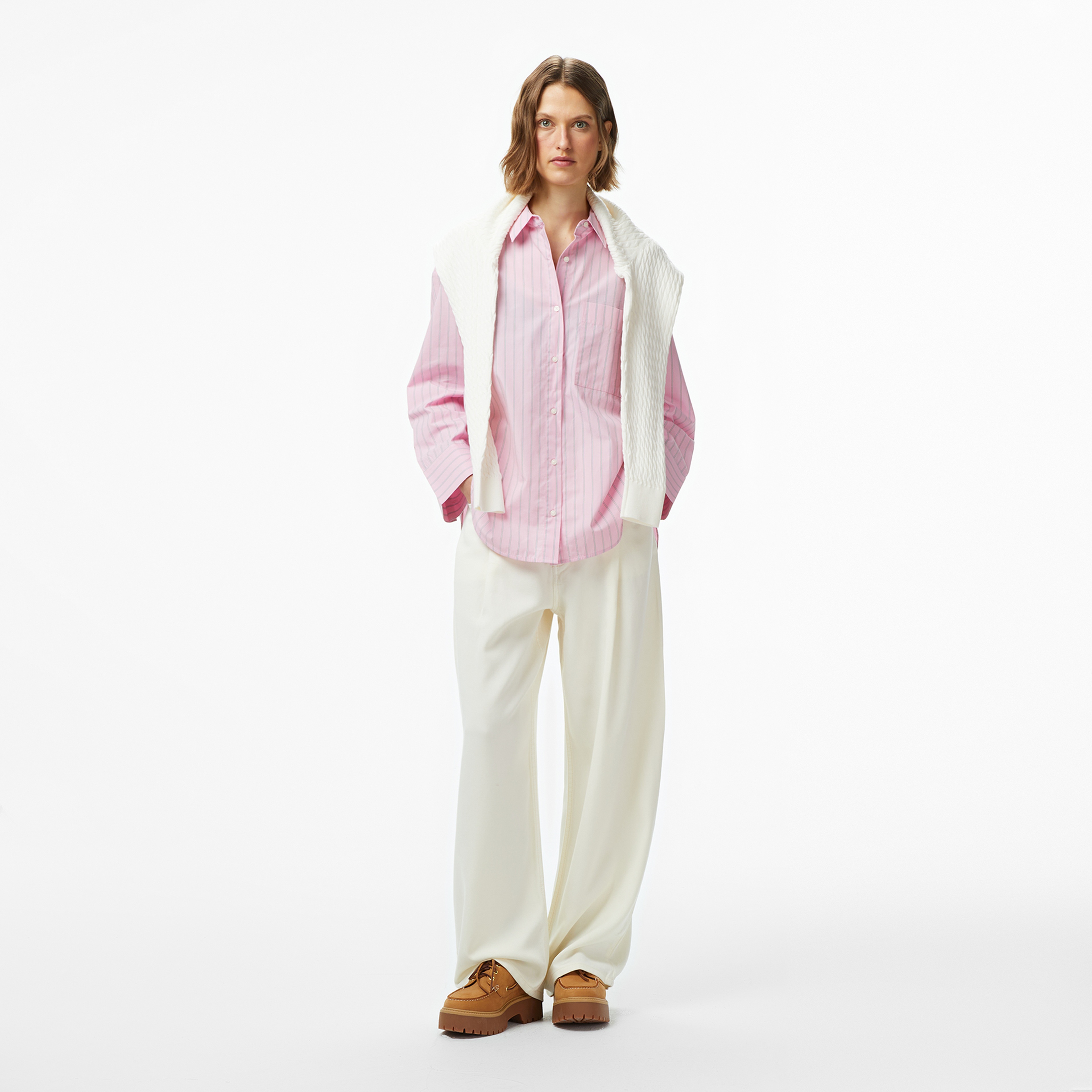 Tommy Hilfiger Essentials Poplin New Easy Kadın Pembe Gömlek