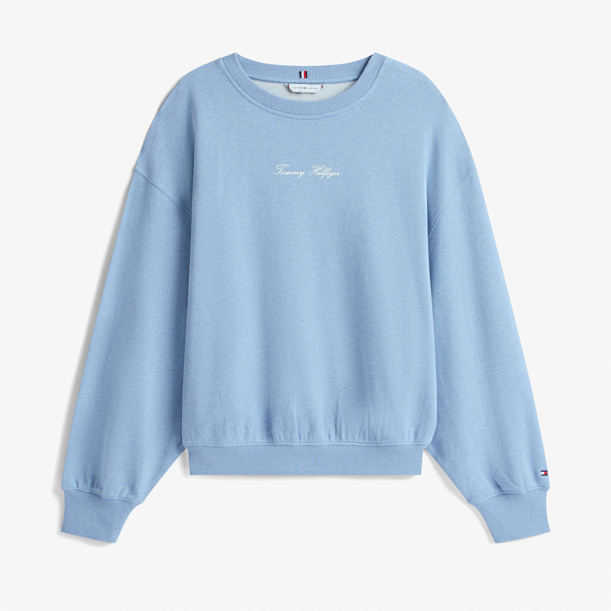 Tommy Hilfiger Classic Script Terry Kadın Mavi Sweatshirt