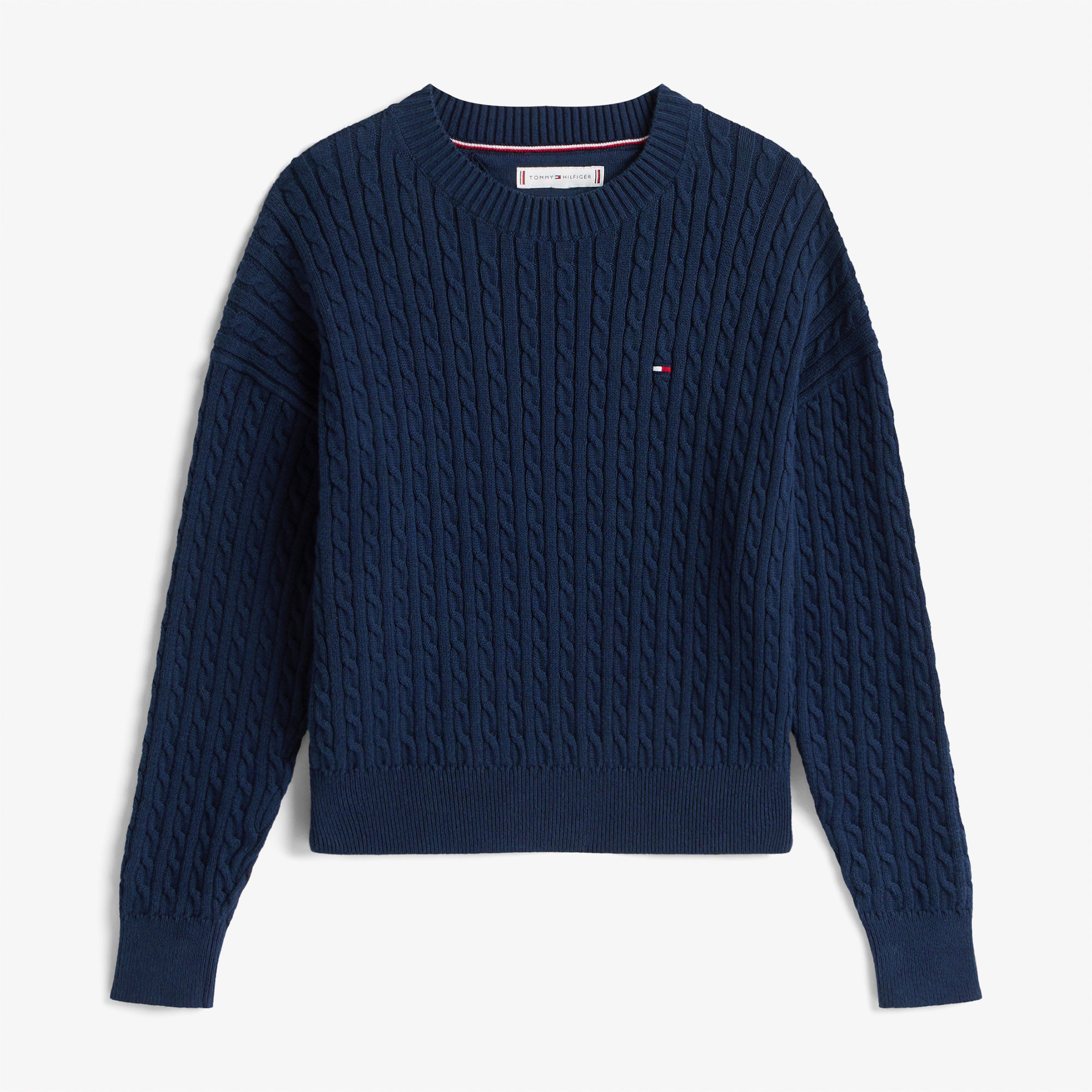 Tommy Hilfiger Cable Çocuk Lacivert Kazak